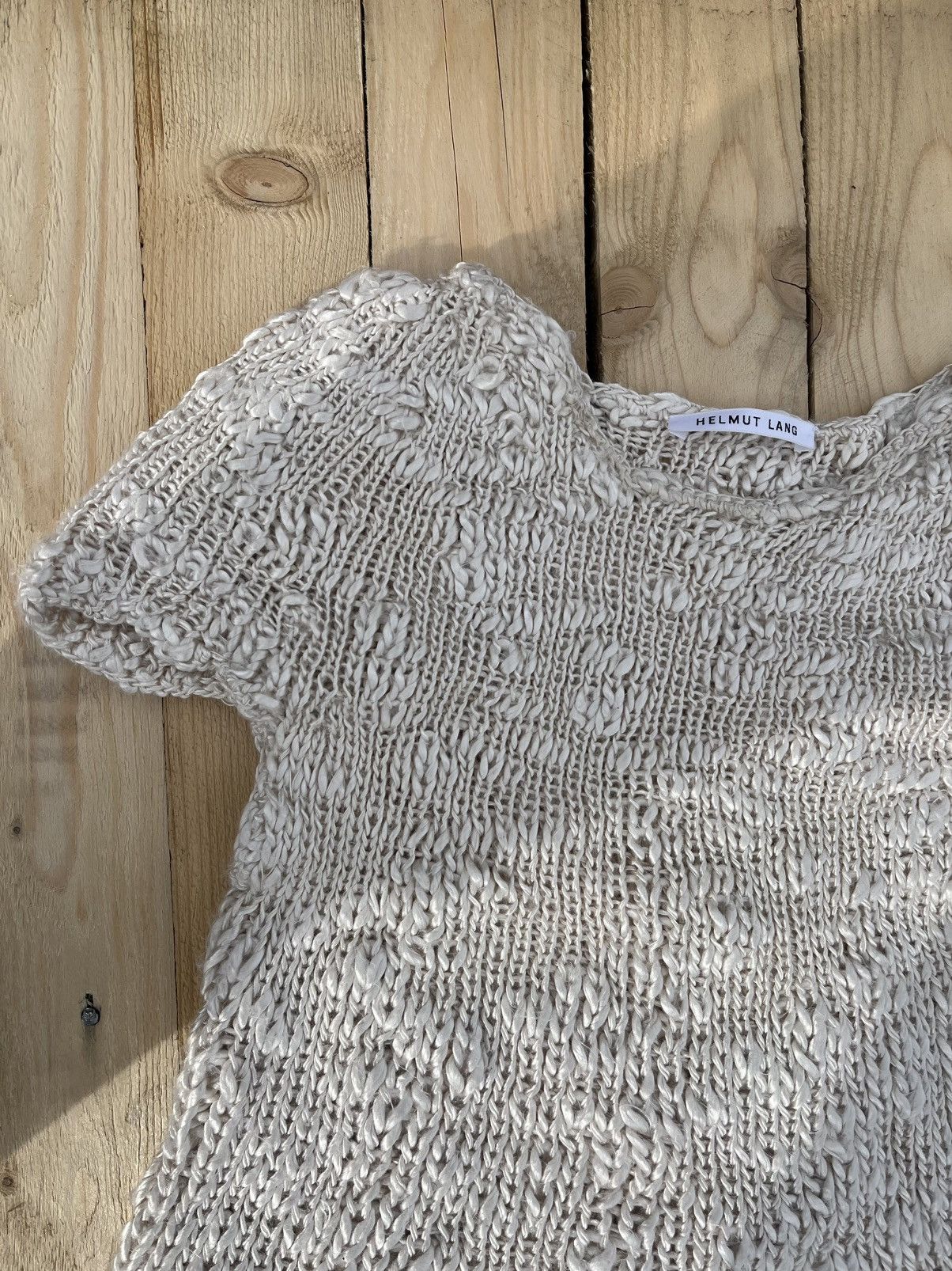 Helmut Lang SAMPLE HELMIT LANG HAND KNITTED SWEATER Size S / US 4 / IT 40 - 2 Thumbnail