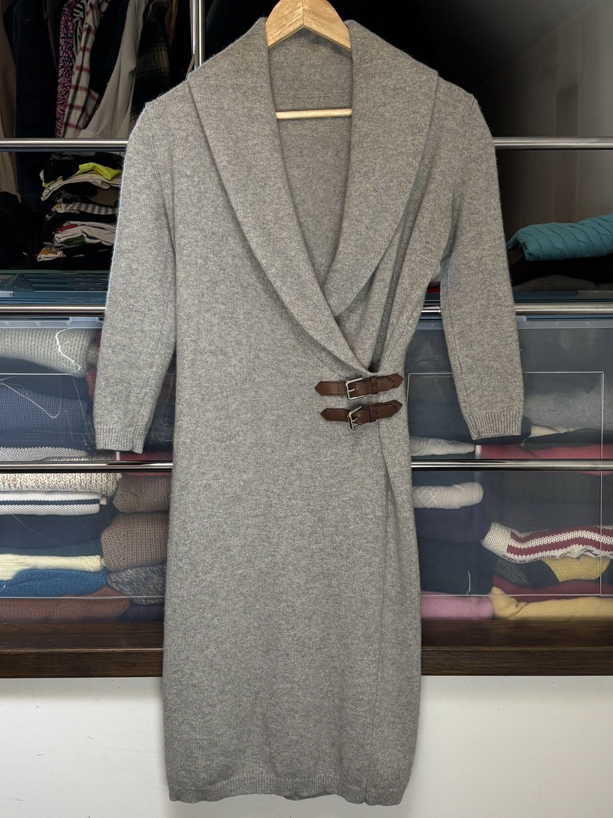 Ralph Lauren Black Label Ralph Lauren Black Label Knitted Wool Cashmere Silk Dress Size S / US 4 / IT 40 - 1 Thumbnail