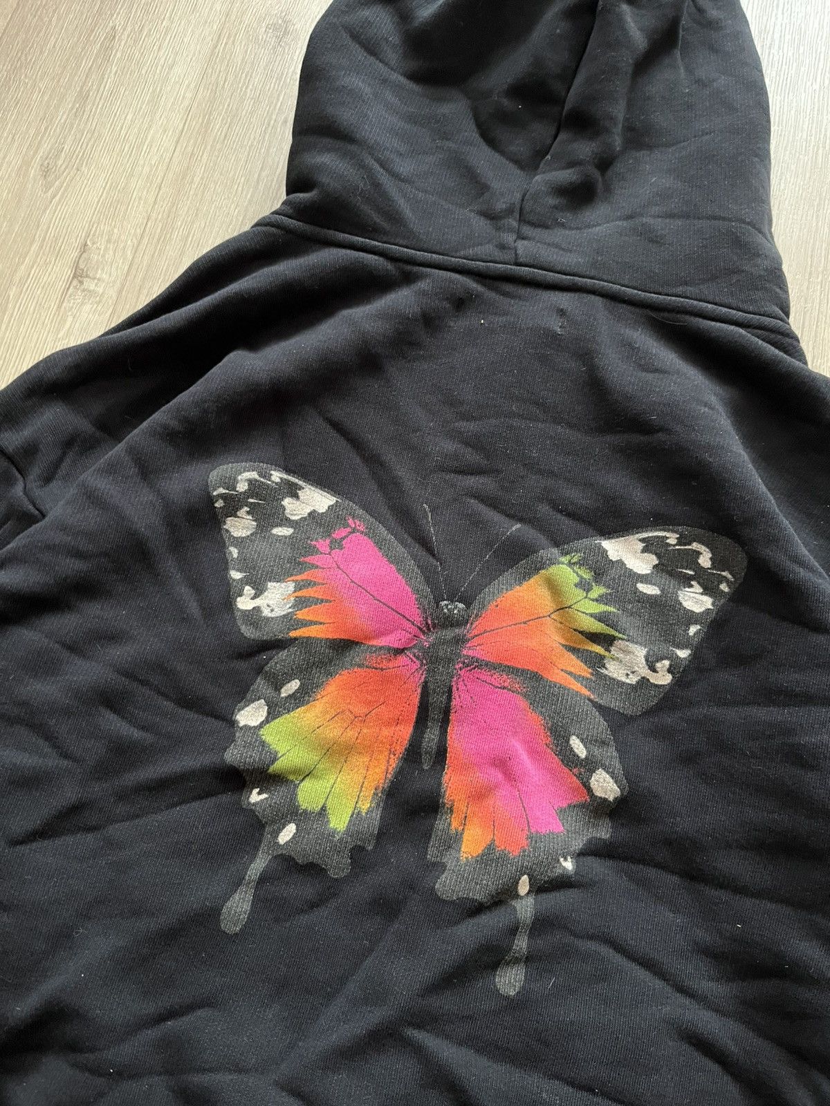 I.AM.GIA × Japanese Brand Heavy Cotton Cropped Boxy Fit Hoodie with Butterfly Size XL / US 12-14 / IT 48-50 - 7 Thumbnail