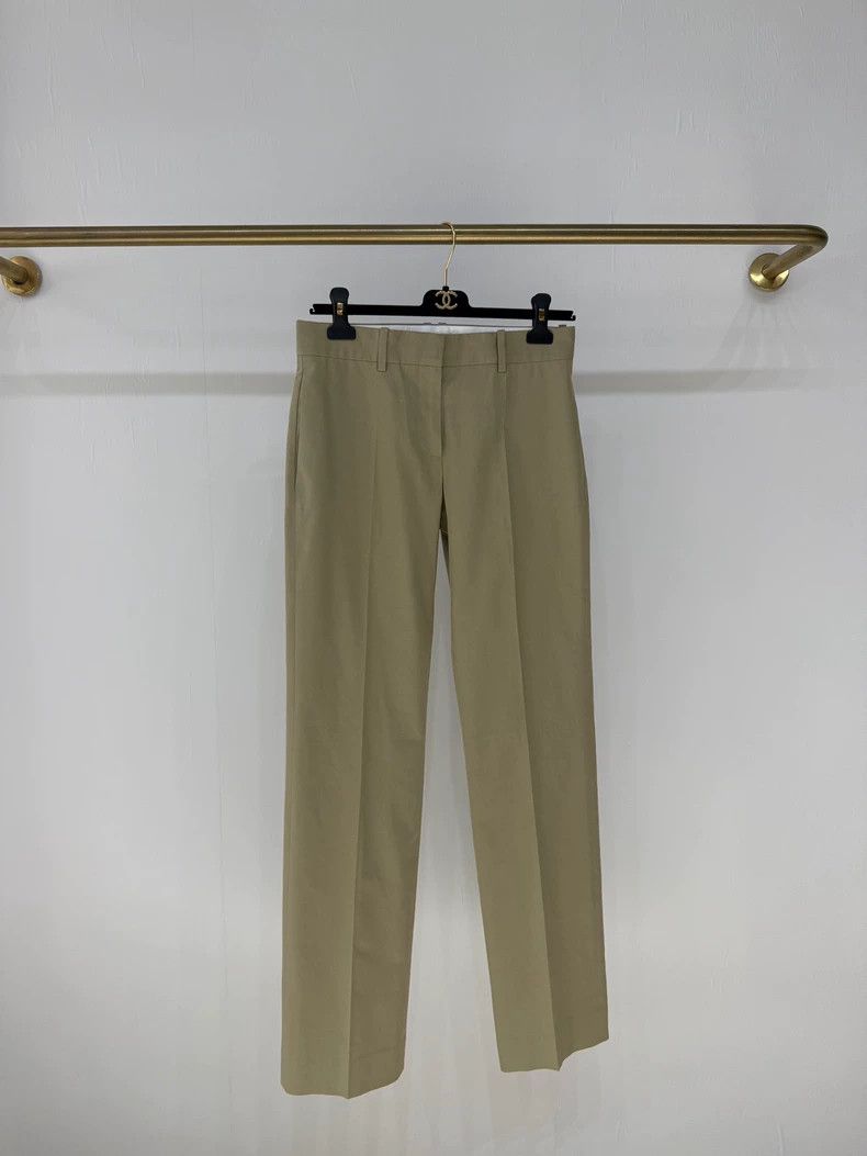 The Row The Row Khaki Straight-Leg Trousers Size US 34 / EU 50 - 1 Thumbnail