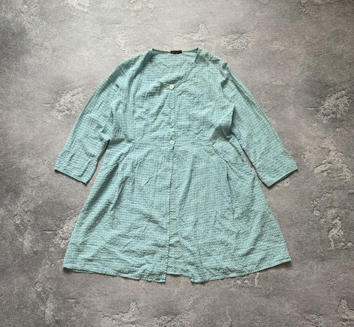 Vintage Grizas S silk long dress 👗 button up long sleeve relaxed Size S / US 4 / IT 40 - 6 Thumbnail