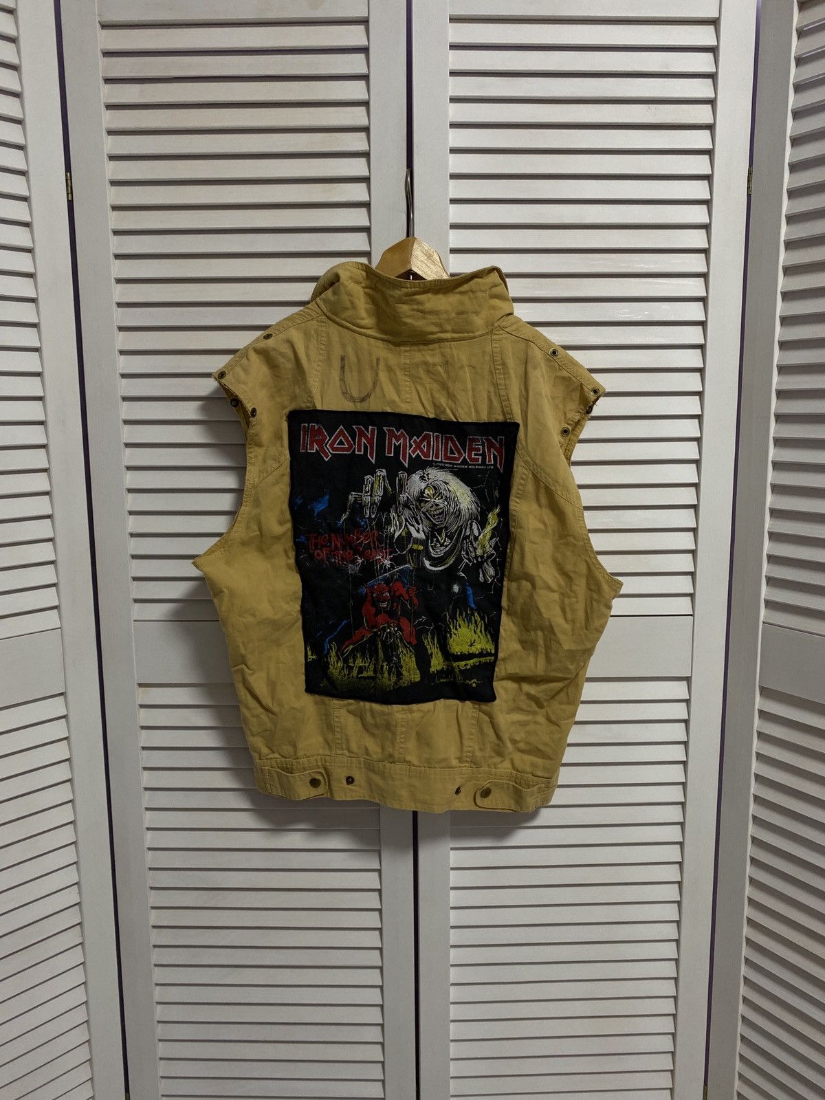 Band Tees × Iron Maiden × Vintage 🎸 Vintage Custom Vest Iron Maiden 1982 Size US M / EU 48-50 / 2 - 1 Thumbnail