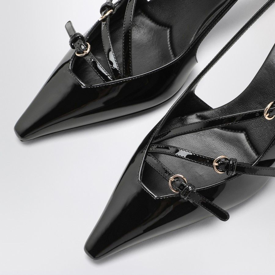 Miu Miu o1d2blof0924 Leather Slingback in Black Size US 8 / IT 38 - 5 Thumbnail