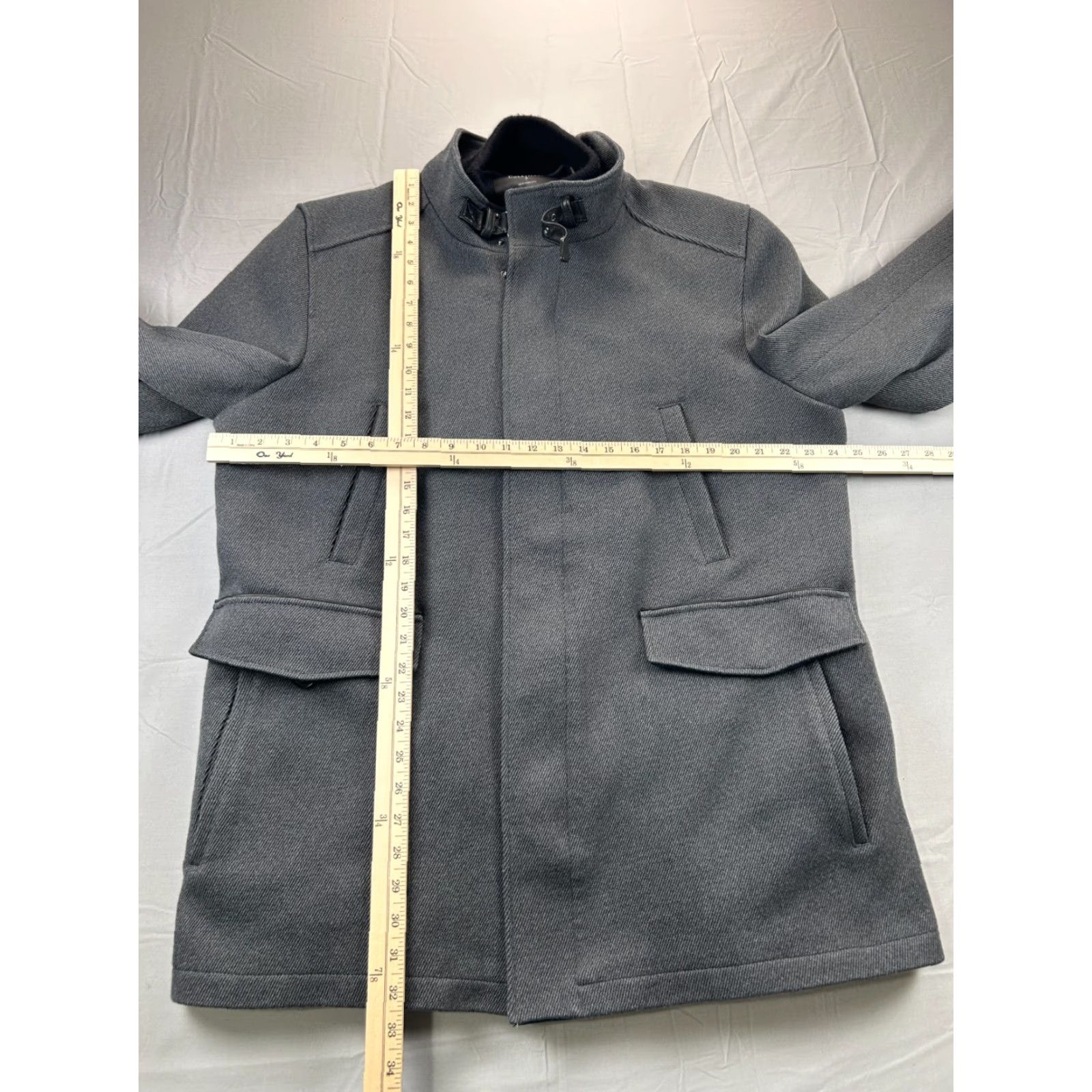 Cole Haan **Cole Haan Gray Wool Zip Up Overcoat Mens XL** User: Cole Haan Gray Wool Zip Up Overcoat Mens XL Size US XL / EU 56 / 4 - 7 Thumbnail