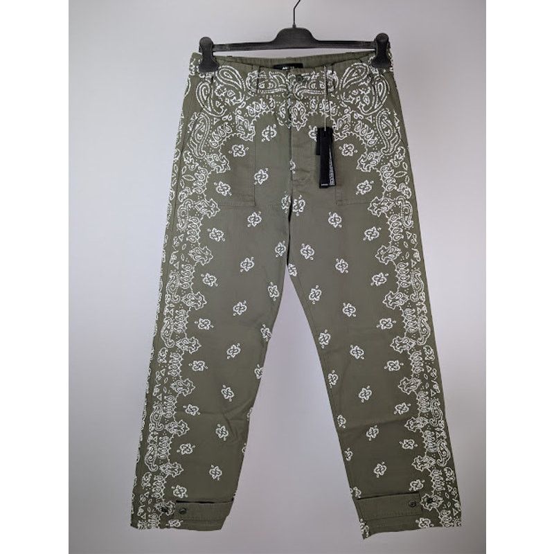 Amiri o1rshd1 Bleached Bandana Field Pants in Olive Green Size US 32 / EU 48 - 9 Thumbnail