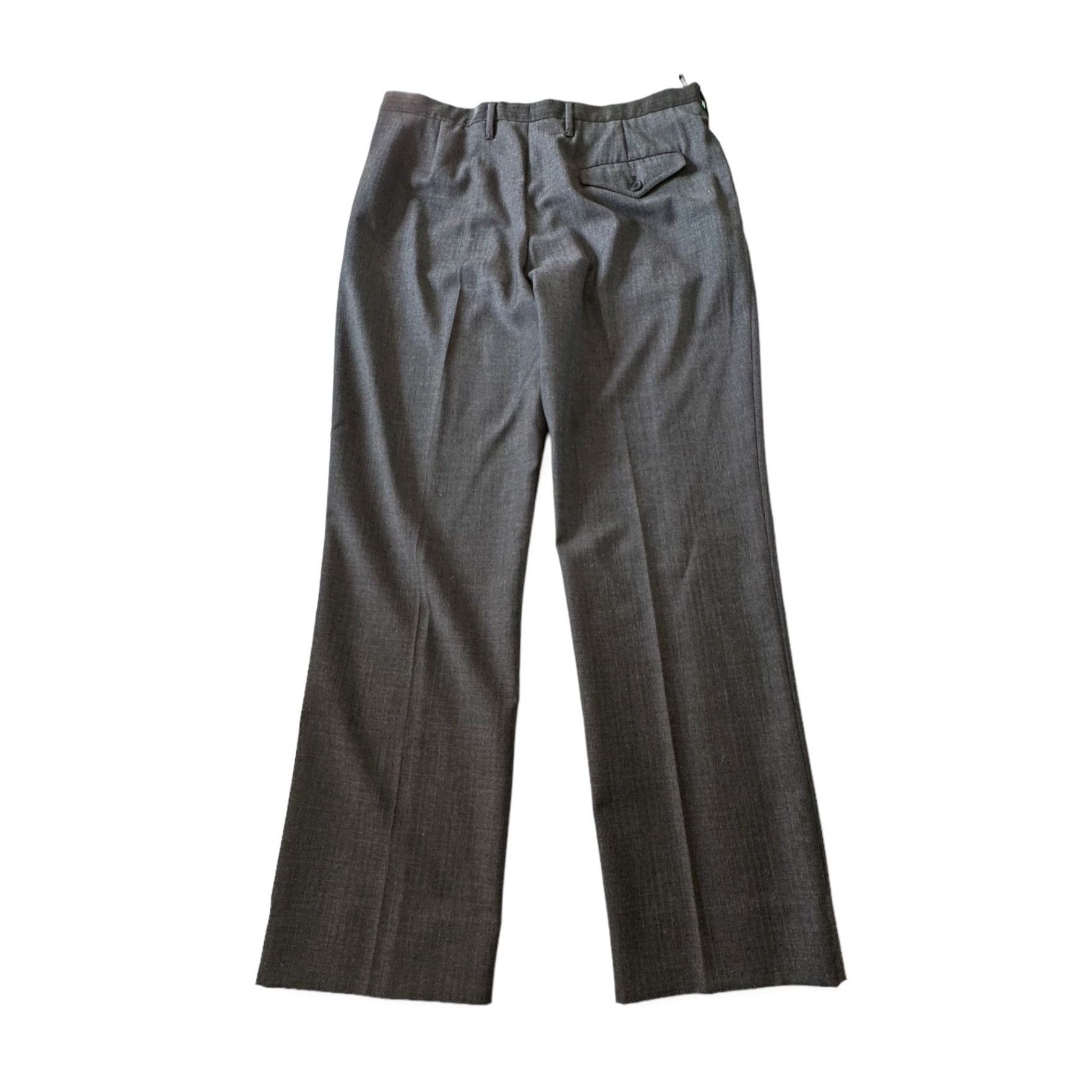 Prada Prada FW2003 Gray Wool Pants + Belt (46) Size 32" / US 10 / IT 46 - 2 Thumbnail