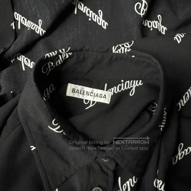 Balenciaga Balenciaga Black and White Fully Printed Short-Sleeve T-Sh Size XXS / US 00 / IT 34 - 4 Thumbnail