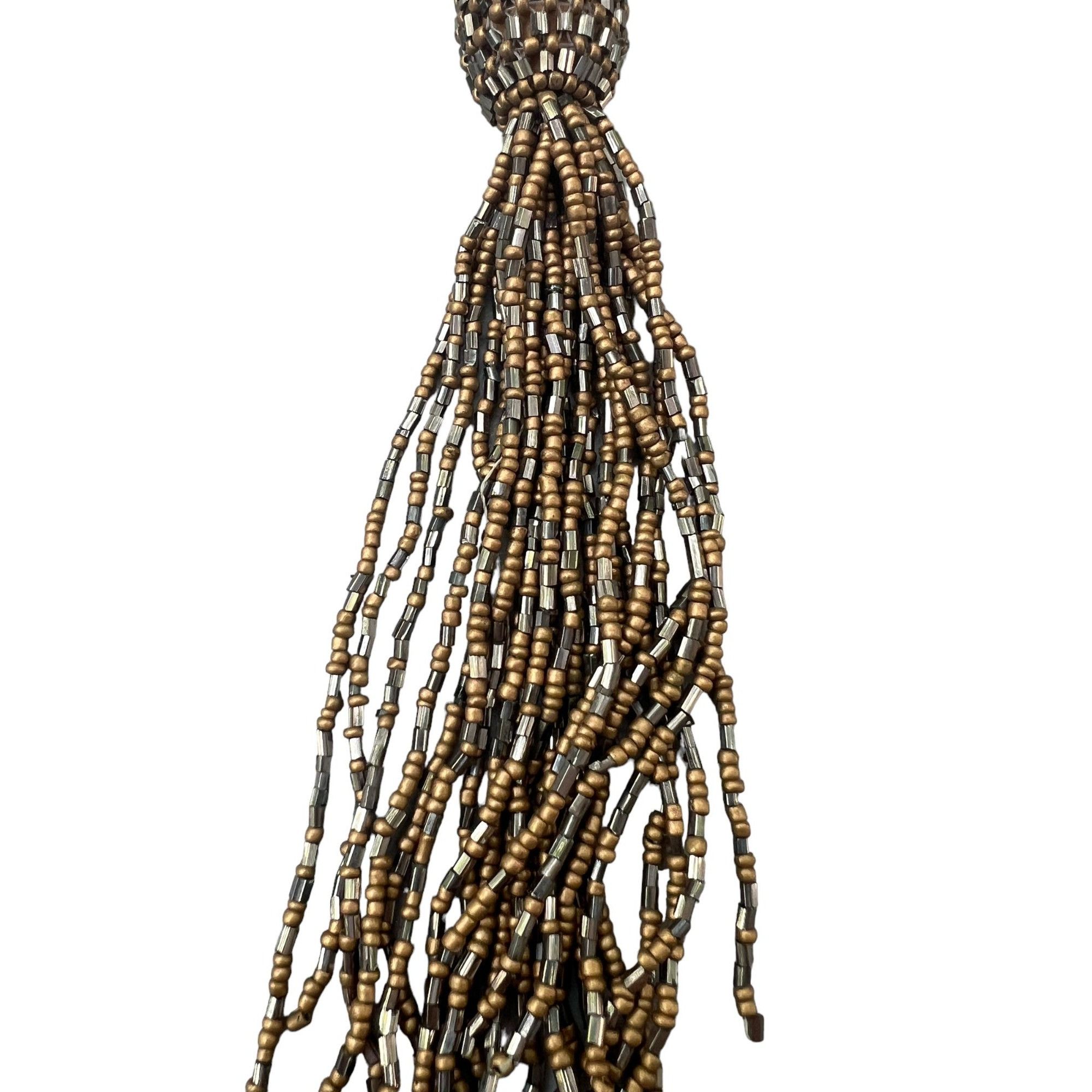 Other Copper Hematite Beaded Necklace Multi Strand Tassel 25" long Size ONE SIZE - 2 Thumbnail