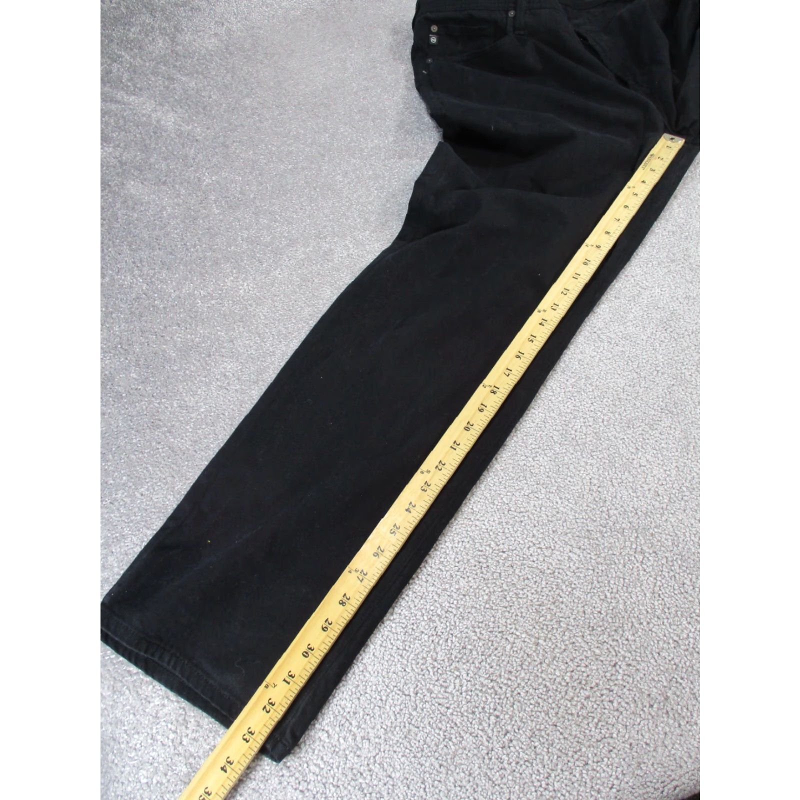 Vintage Adriano Goldschmied Pants Mens 40 The Graduate Tailored Leg Black 40X33 Chino Flat Front Knit Regular Street, USA, City, Preppy Mens Size US 40 / EU 56 - 4 Thumbnail