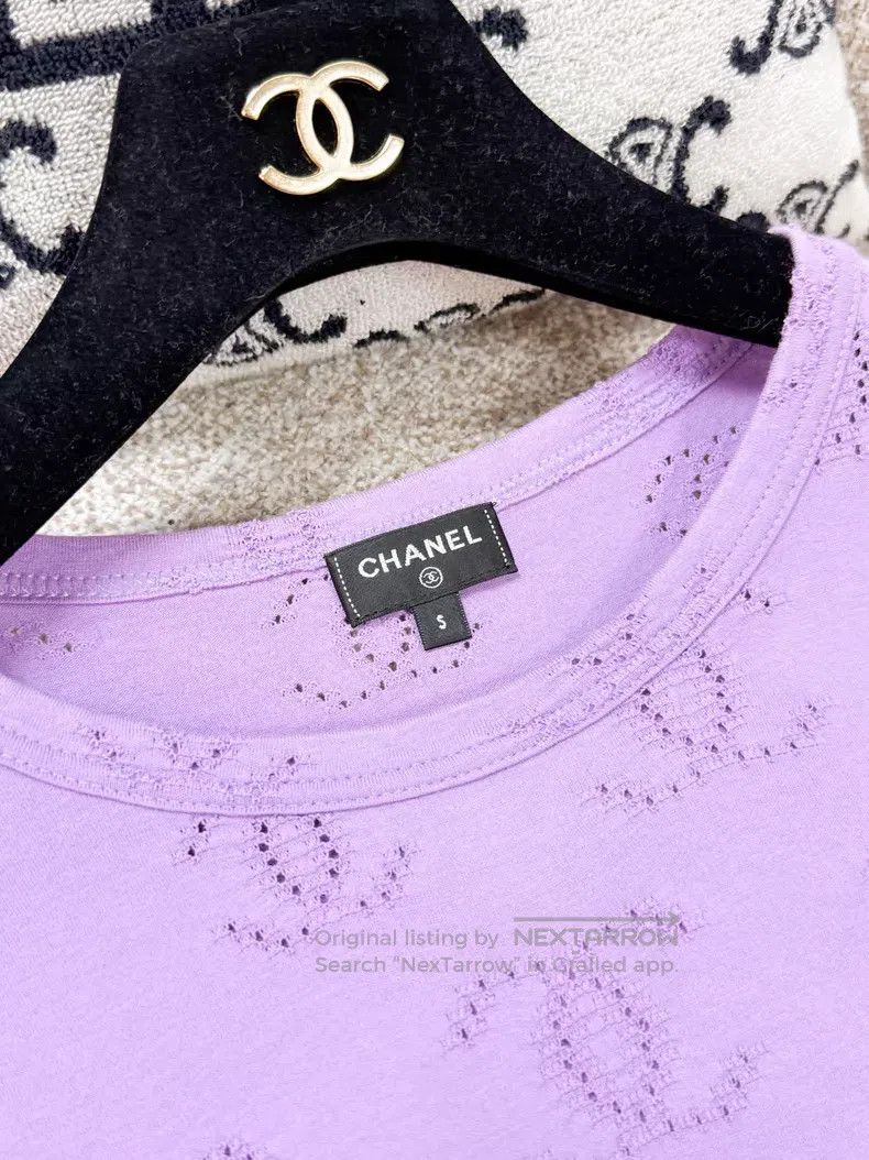 Chanel Chanel Hollow-out double c letter logo dark pattern drawst Size S / US 4 / IT 40 - 4 Thumbnail