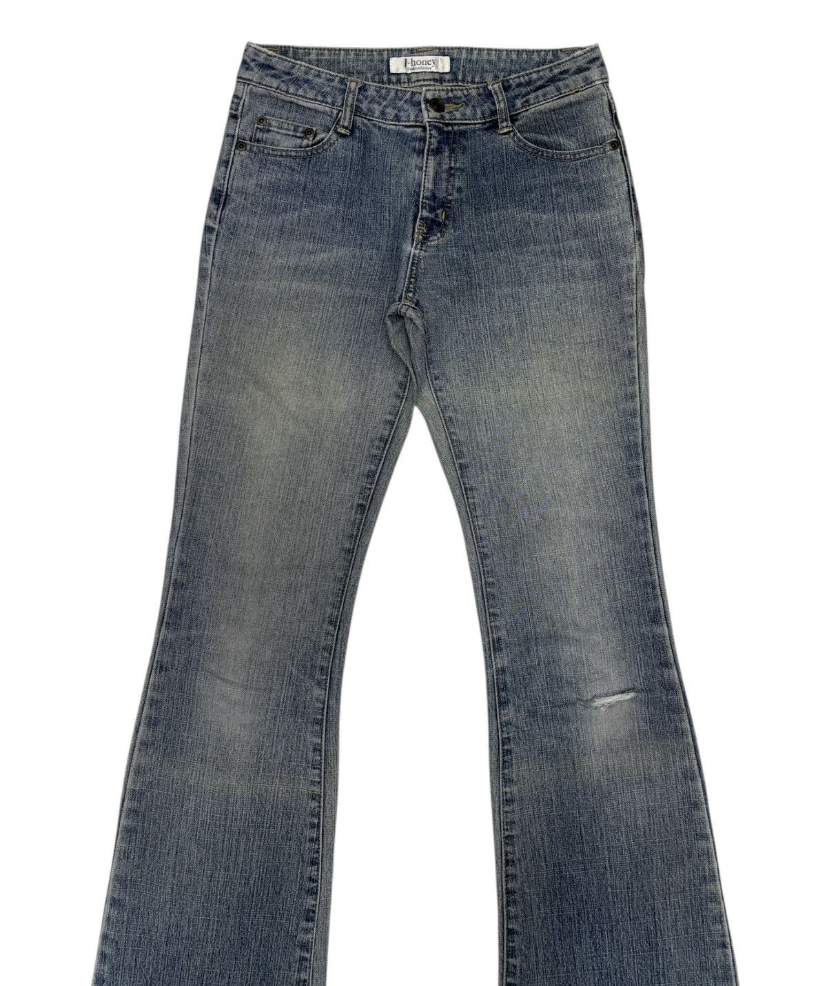 If Six Was Nine × Japanese Brand Vintage Flare Jeans Japanese J-Honey Faded Distress Jean Size 28" / US 6 / IT 42 - 5 Thumbnail