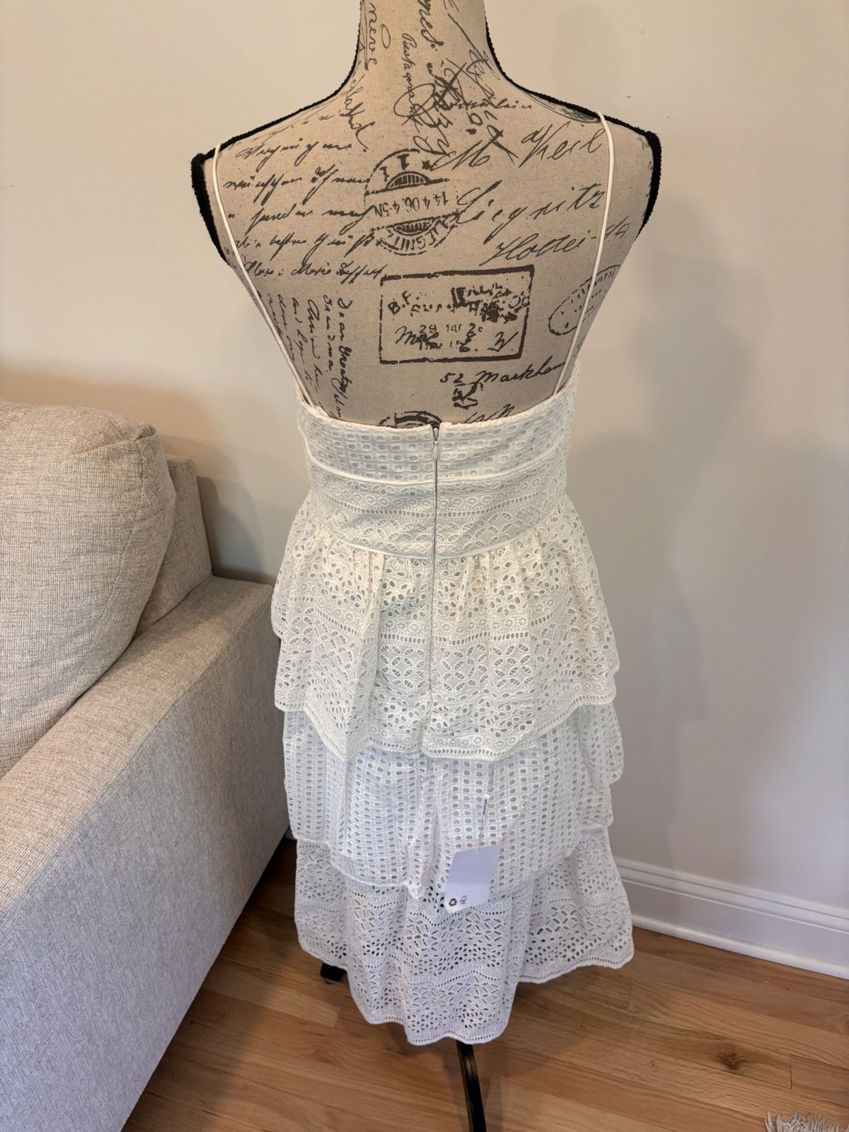 Self-Portrait SELF-PORTRAIT Tiered Broderie-Anglaise Midi Dress size 6 NWT Size M / US 6-8 / IT 42-44 - 8 Thumbnail