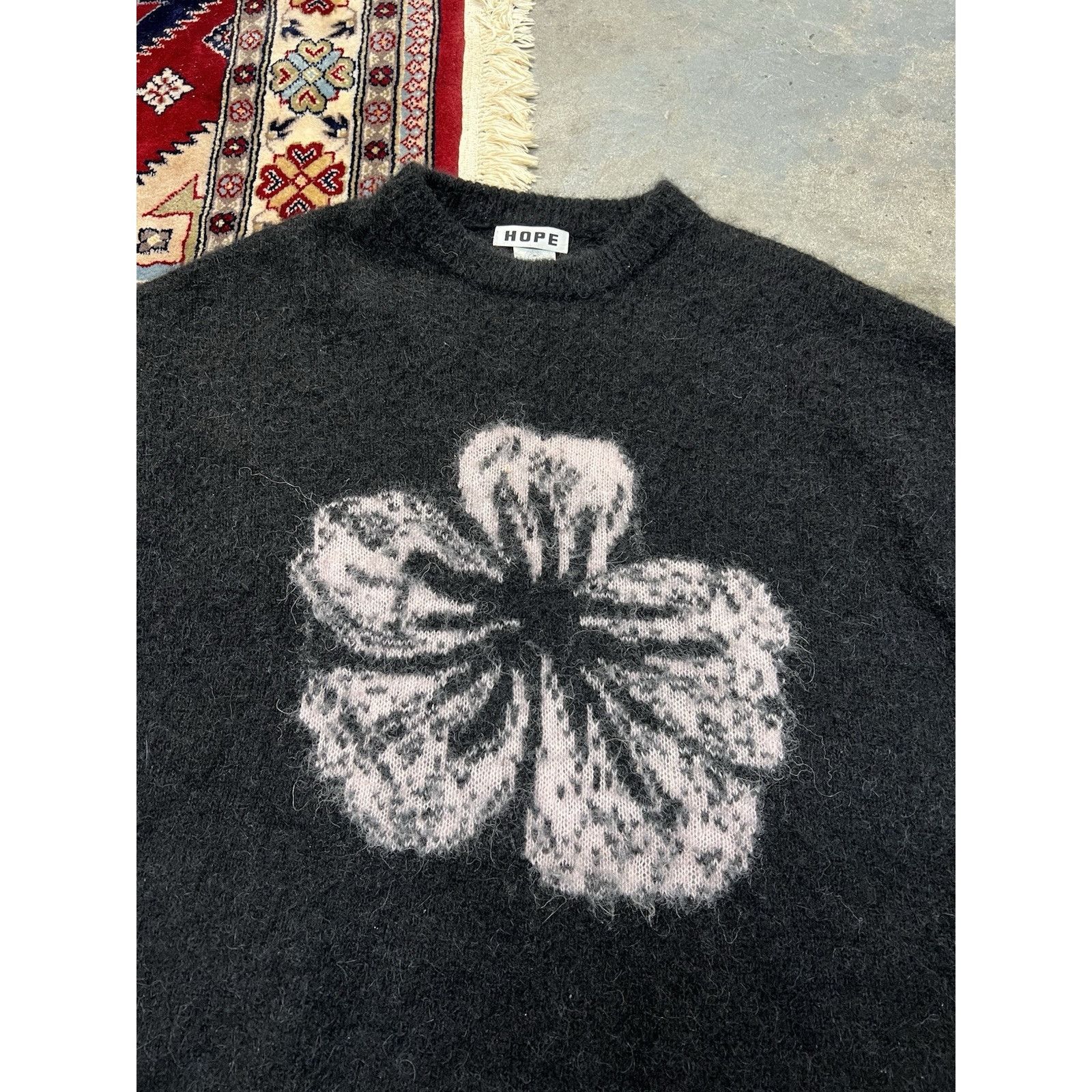 Hope HOPE Stockholm Flower Mohair Sweater Men's 50 Blend $385 Size US XL / EU 56 / 4 - 4 Thumbnail