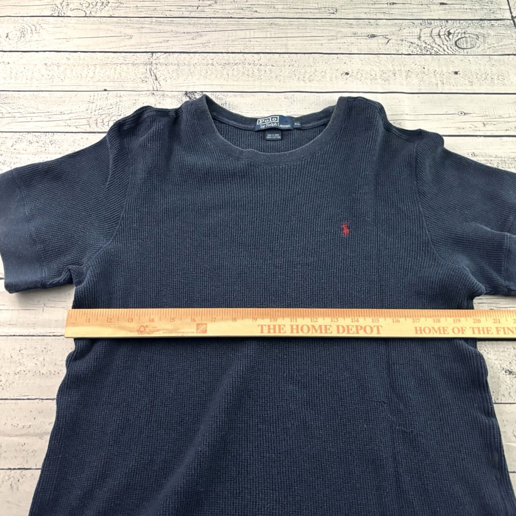 Polo Ralph Lauren Vintage Polo Ralph Lauren Cotton Waffle Short Sleeve Thermal Shirt XL Blue Mens Size US XL / EU 56 / 4 - 5 Thumbnail