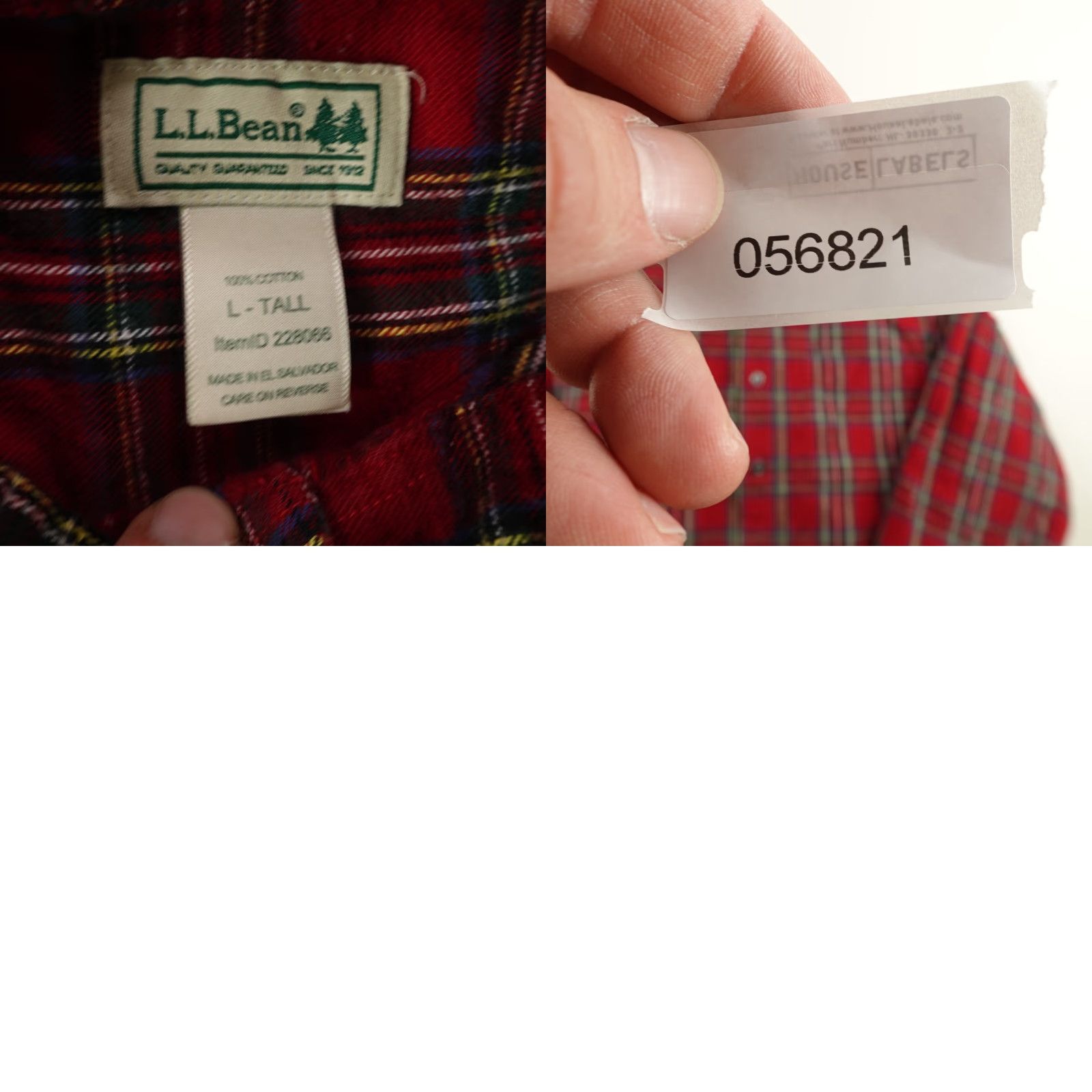 Vintage VINTAGE LL BEAN Shirt Mens LT Red Scotch Tartan Plaid Flannel Button Up Size US L / EU 52-54 / 3 - 8 Thumbnail