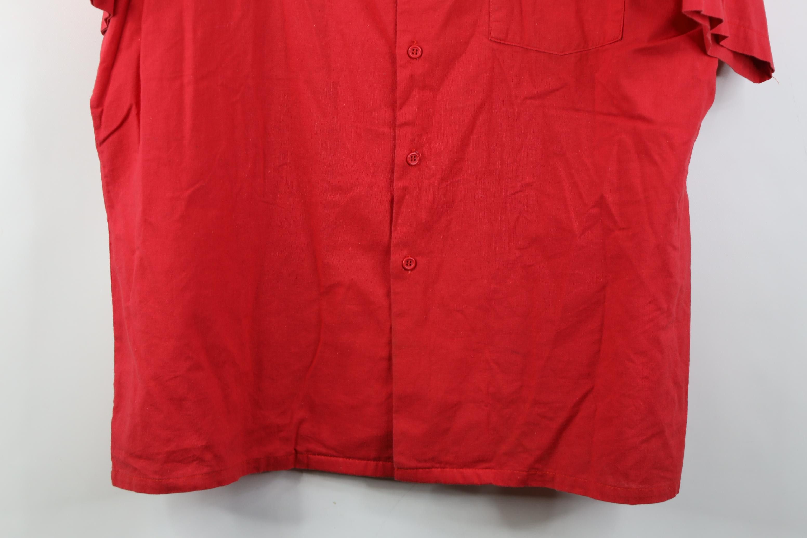 Vintage Vintage 80s 90s Surfing Camp Collar Button Shirt Red USA Size US L / EU 52-54 / 3 - 3 Thumbnail