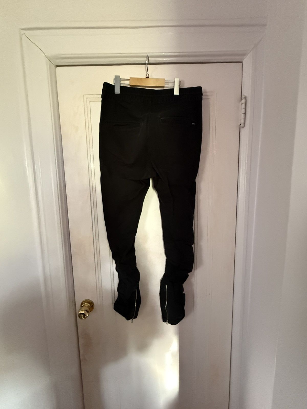 H&M Black Twill Jogger Pants Size US 33 - 1 Thumbnail