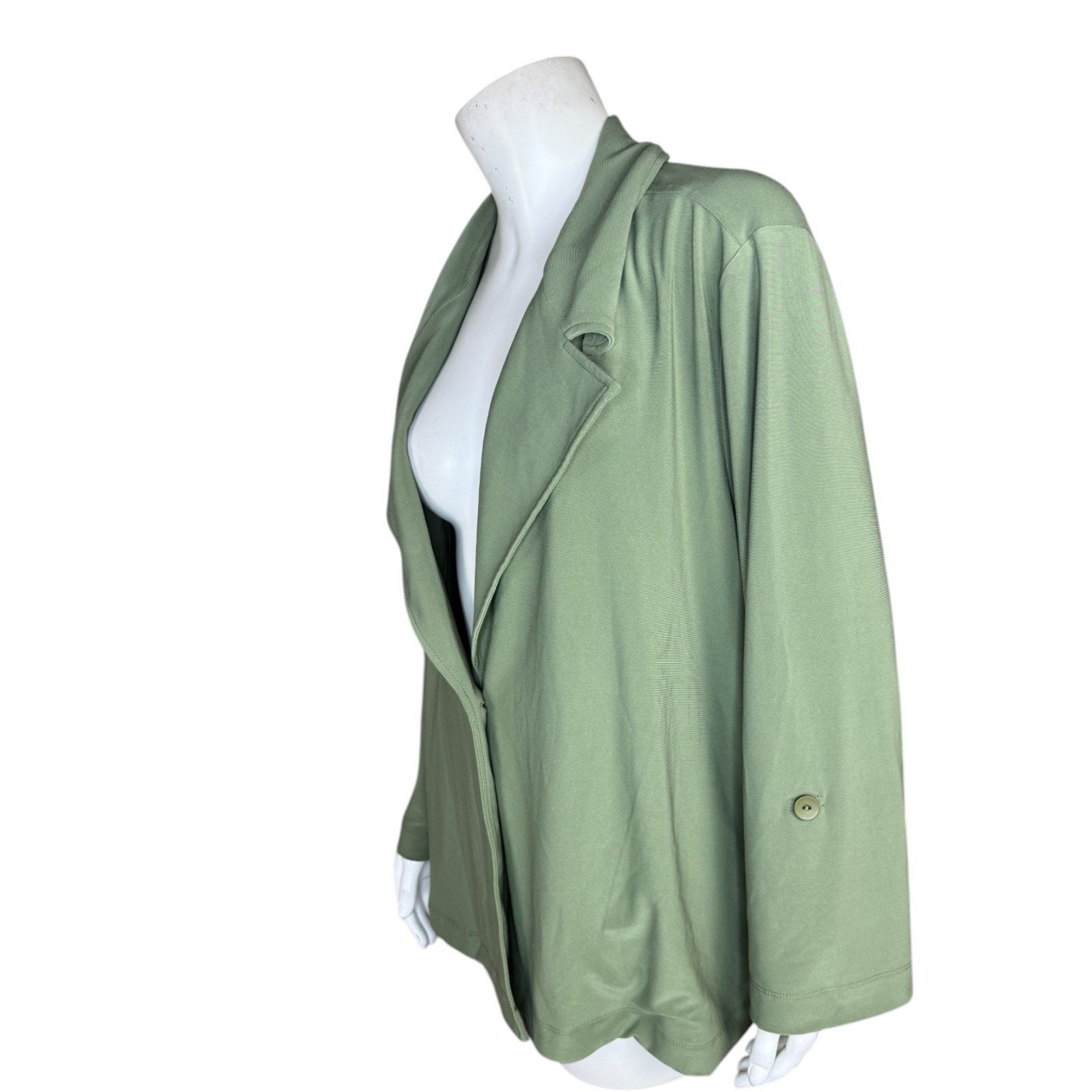 Other Susan Graver LK Notch Collar Jacket Tarragon X-Large Petite Size XL / US 12-14 / IT 48-50 - 5 Thumbnail