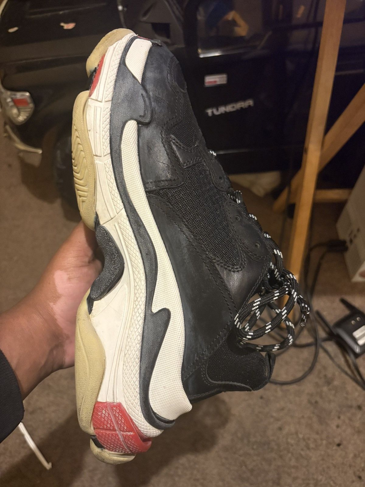 Balenciaga Balenciaga Triple S Black Red Size 41 Size US 8 / EU 41 - 2 Thumbnail