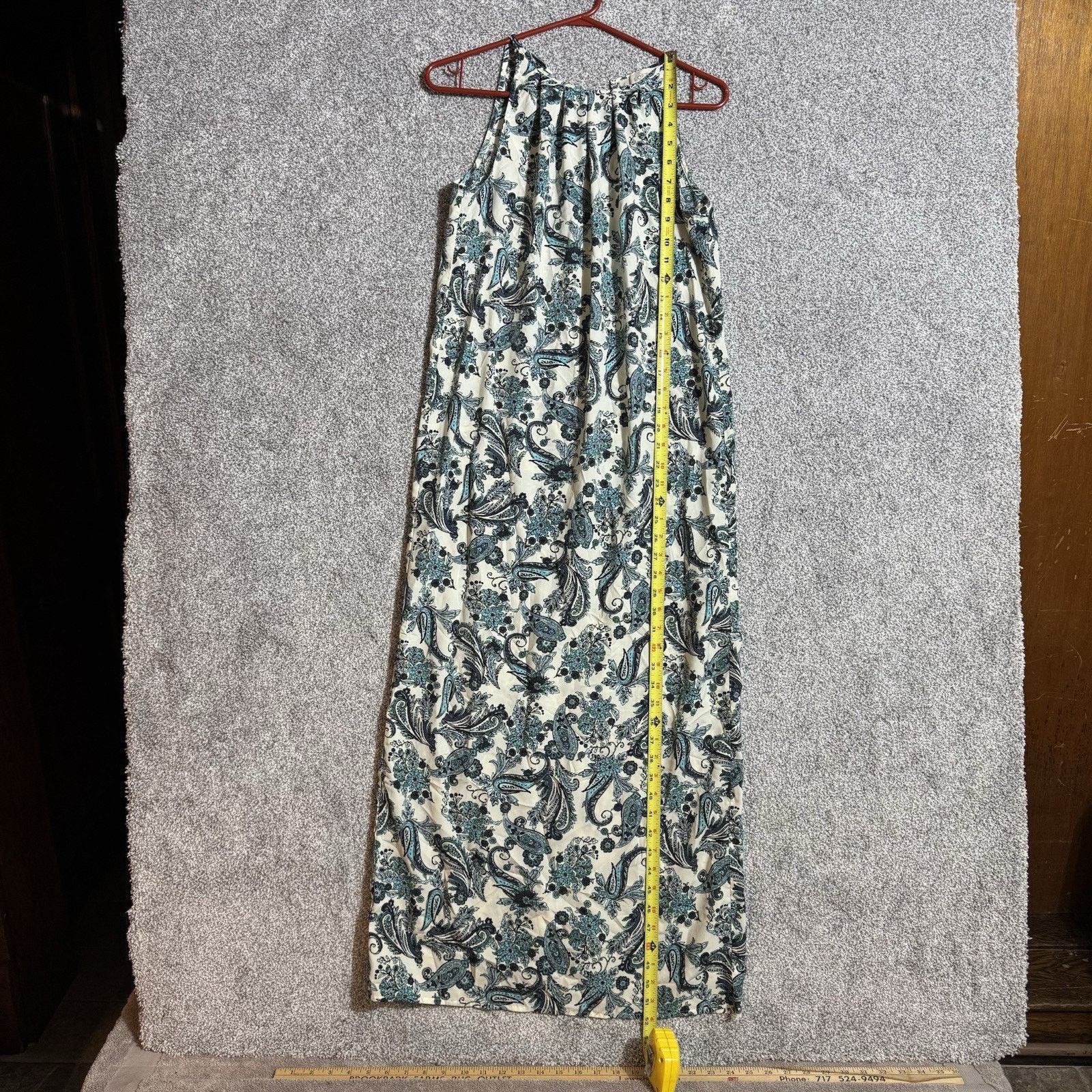 Loft Boho Dress 6P Flowy Paisley Peasant Maxi Ethereal Hippie Size M / US 6-8 / IT 42-44 - 3 Thumbnail
