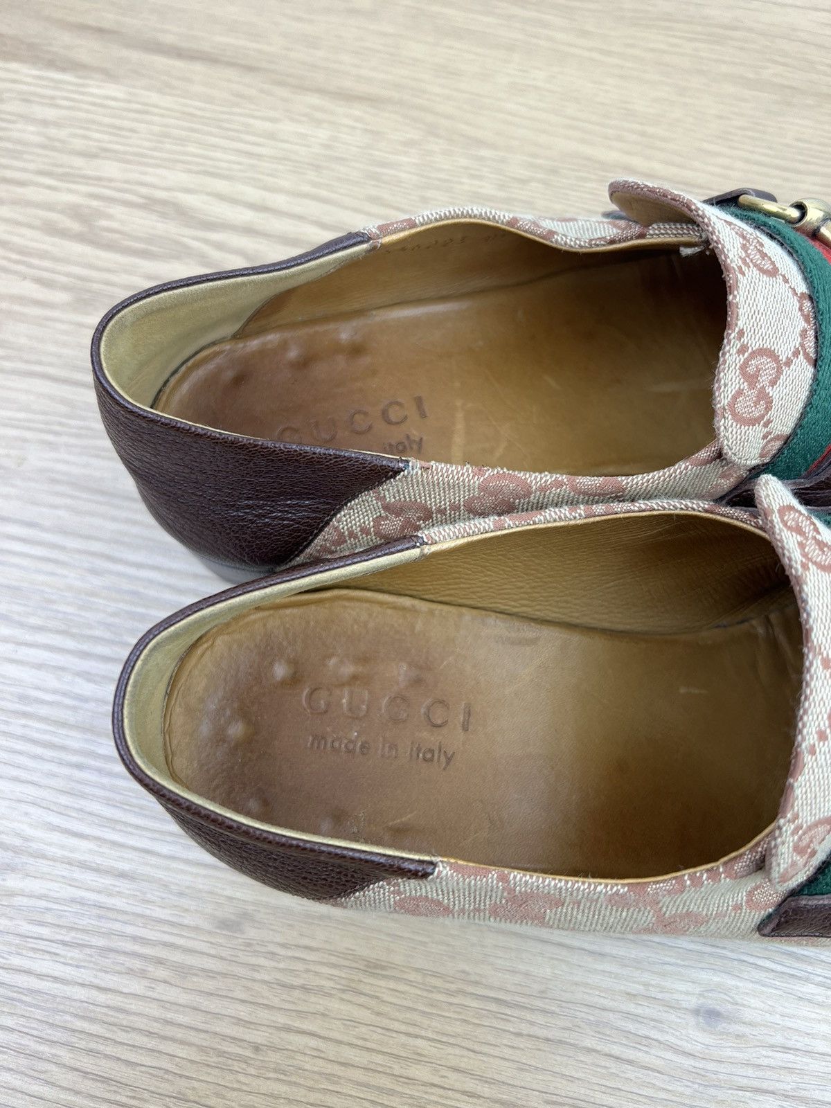 Gucci GUCCI Loafers Leather Shoes HORSEBIT Buckle GG Monogram Web Size US 9 / EU 42 - 17 Thumbnail