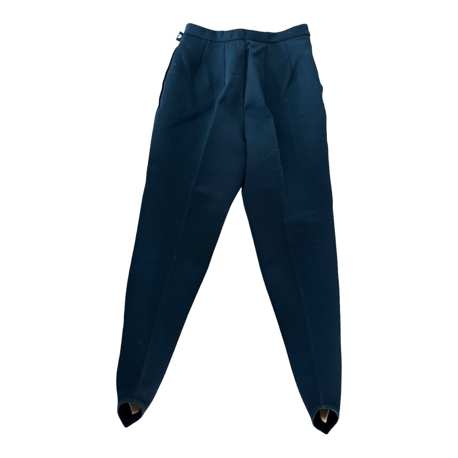 Vintage 1960s Helanca Wool Blend Stirrup Ski Pants Black small Size 27" / US 4 / IT 40 - 3 Thumbnail