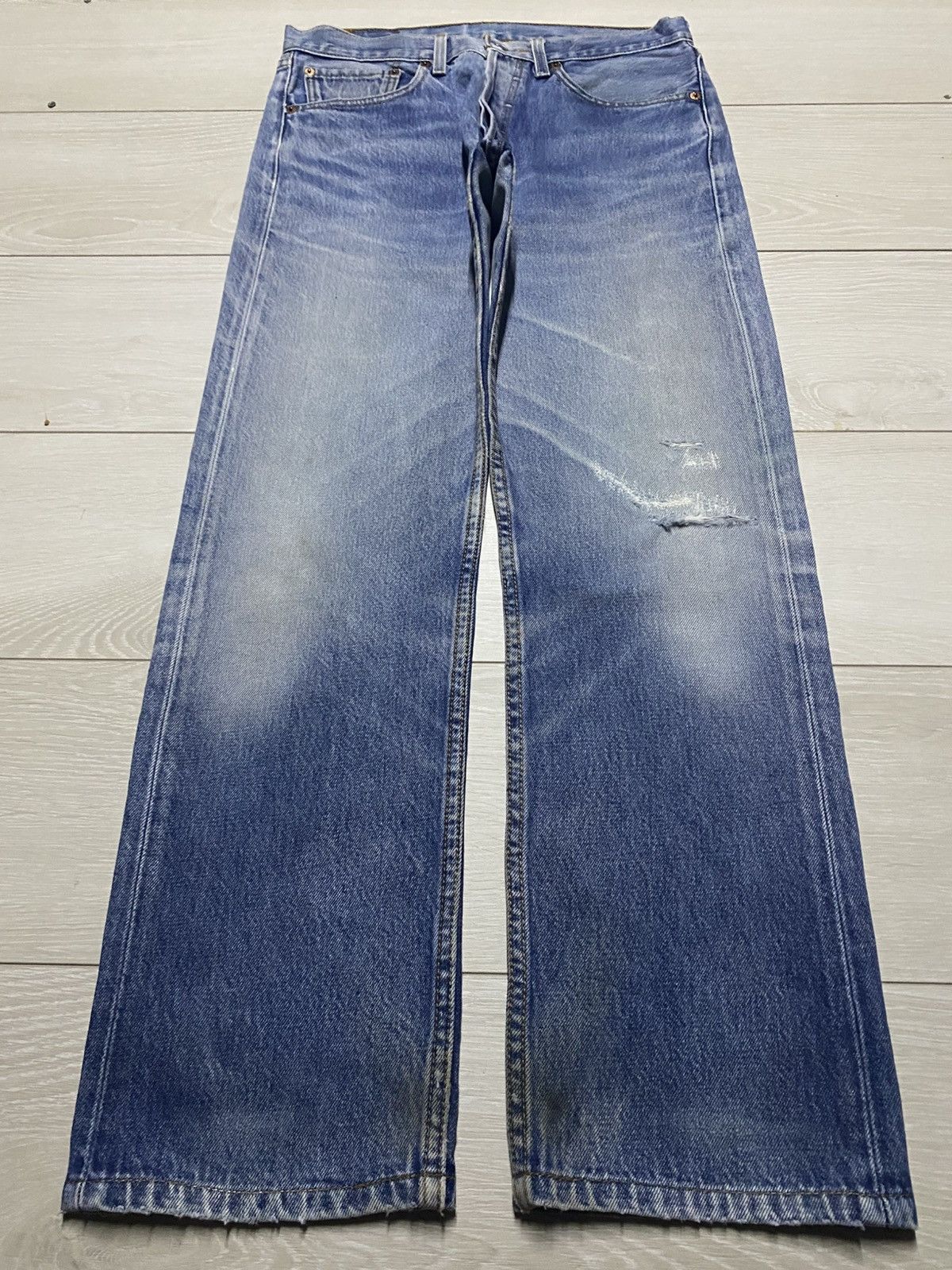 Levi's Vintage Levis 501 Faded Wash ButtonFly Distressed Jeans Size US 31 - 1 Thumbnail