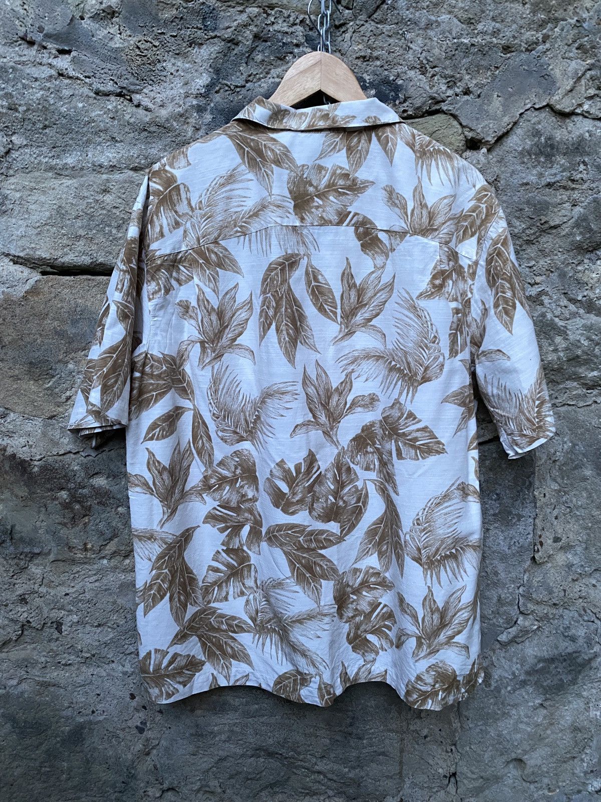 Vintage Vintage Hawaiian Short Sleeve Silk Shirt Floral Leaves Size US L / EU 52-54 / 3 - 7 Thumbnail