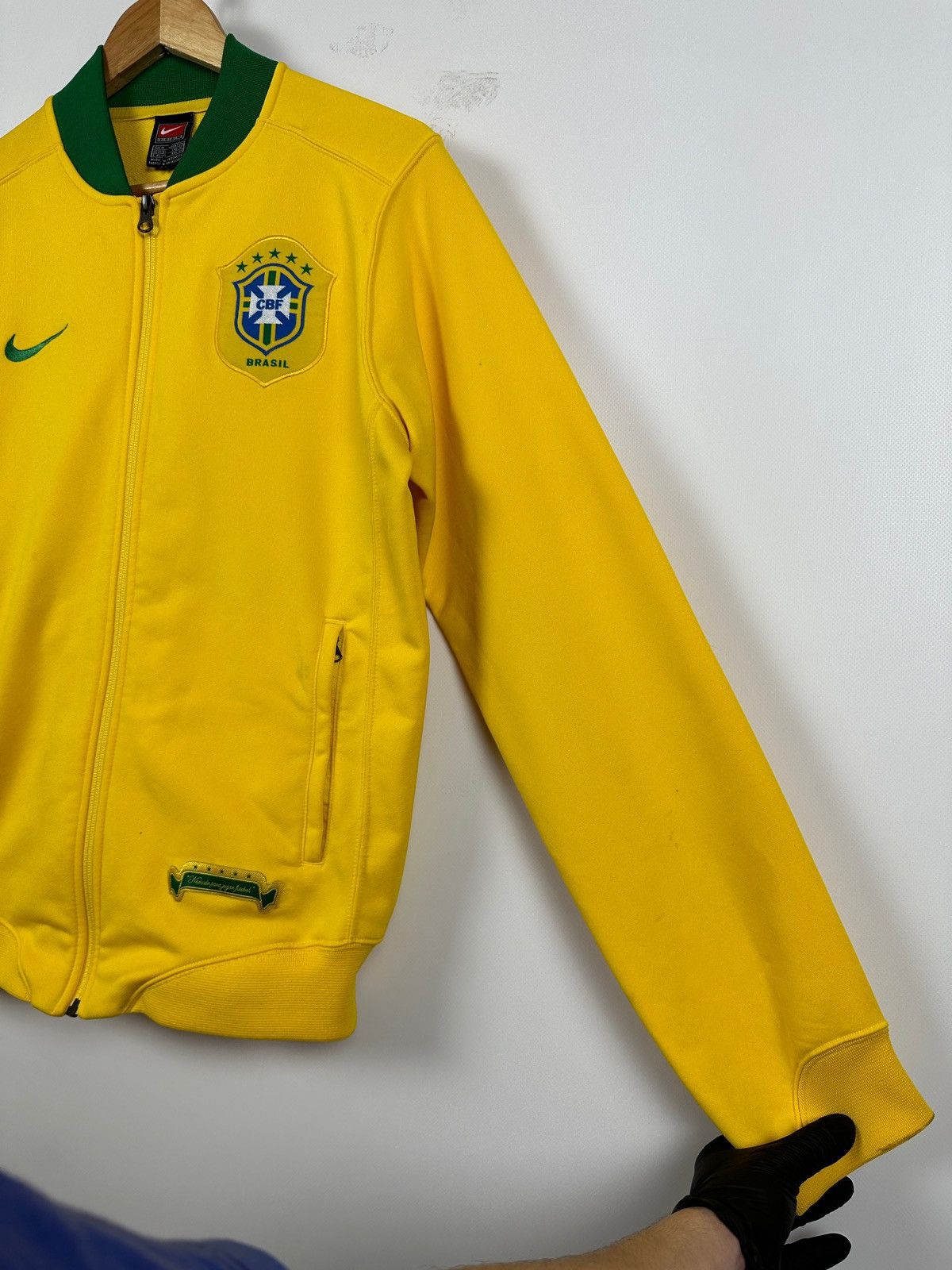 Nike 00s Vintage Nike Team Brazil Zip Up Soccer Track Top Jacket Size US M / EU 48-50 / 2 - 11 Thumbnail