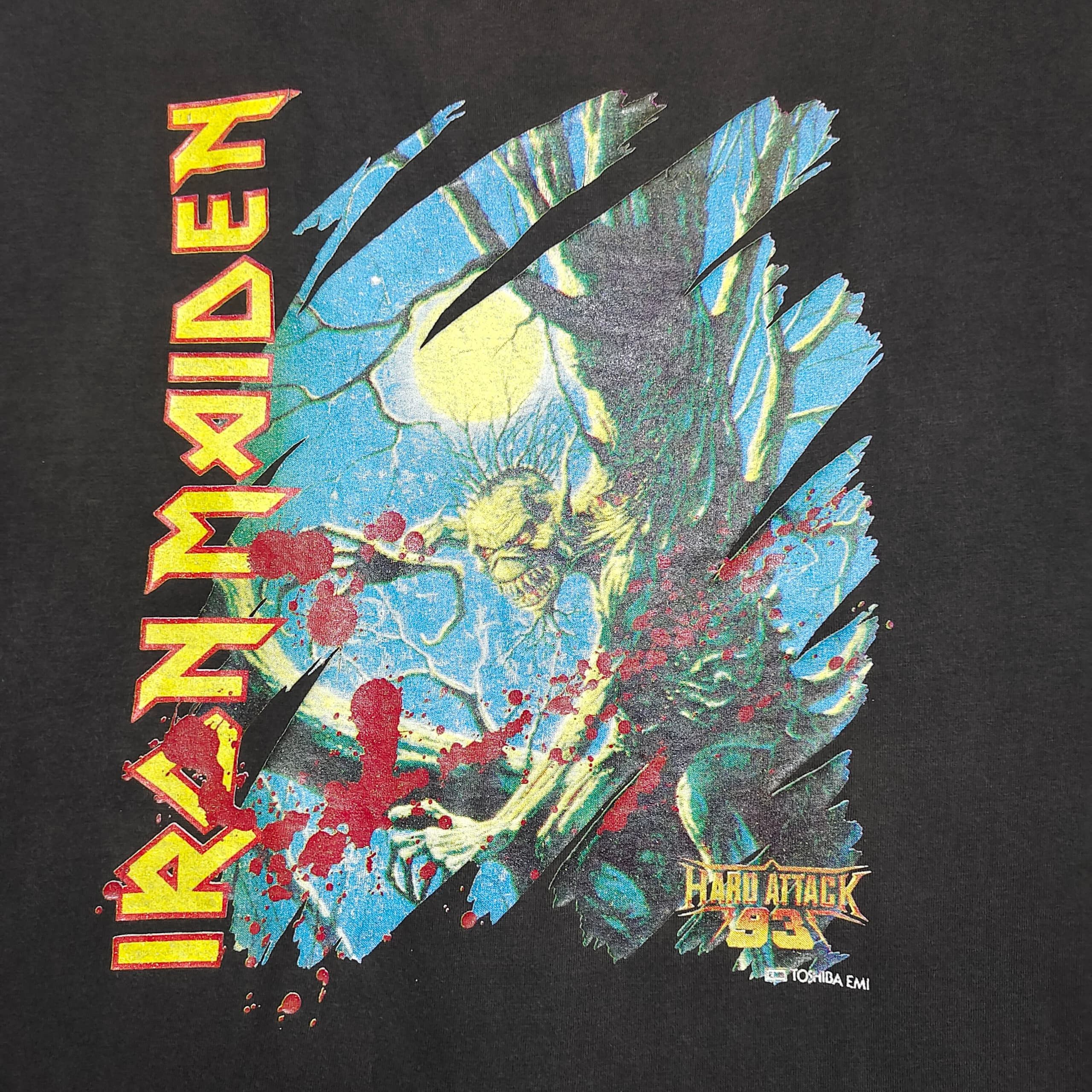 Iron Maiden VINTAGE IRON MAIDEN HARD ATTACK 93 PROMO TOSHIBA EMI T SHIRT Size US M / EU 48-50 / 2 - 3 Thumbnail