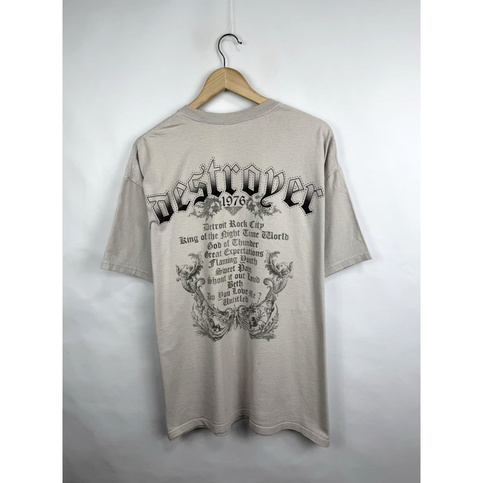 Gildan VINTAGE Kiss Destroyer 1976 2009 T-Shirt Detroit Rock City Shirt XL Mens Beige Gildan Size US XL / EU 56 / 4 - 6 Thumbnail