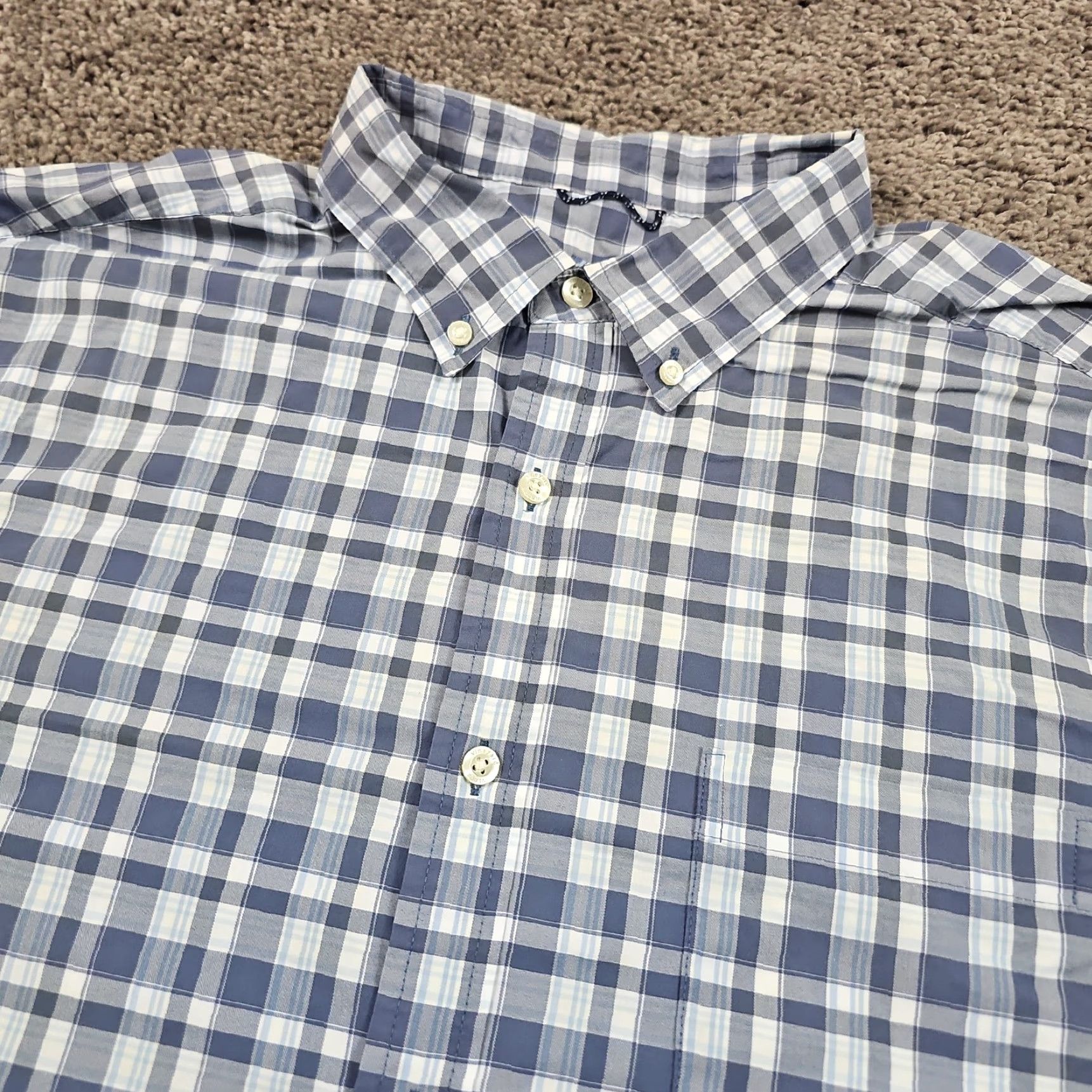 Vineyard Vines VINEYARD VINES Shirt Mens 2XL Blue Plaid Stretch Wicking Performance Long Sleeve Button-Up Casual Preppy Size US XXL / EU 58 / 5 - 2 Thumbnail