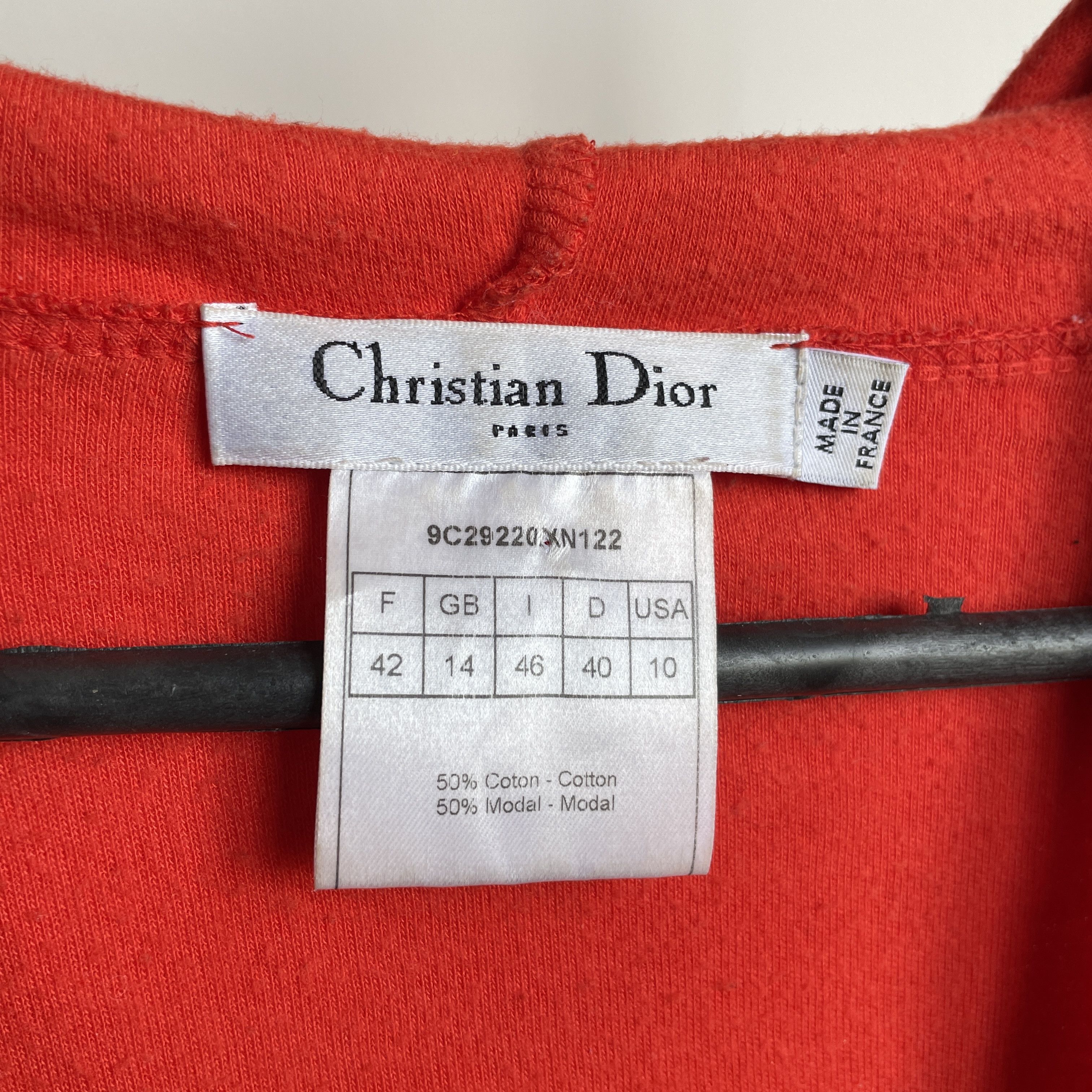 Dior Christian Dior Vintage 90's-00's Womens Zip Hoodie Size L / US 10 / IT 46 - 18 Thumbnail