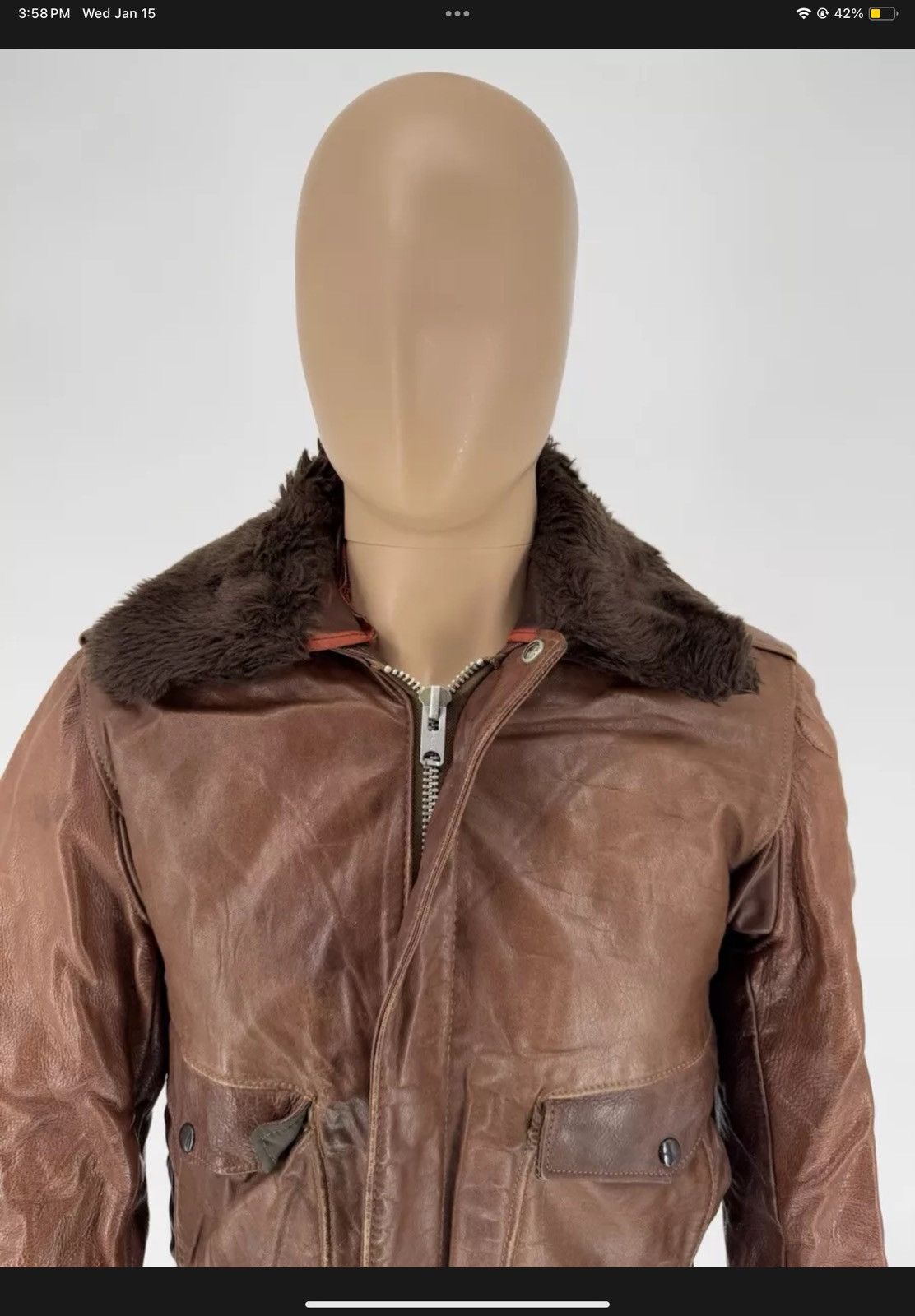 Schott Vintage 90s Schott Leather Jacket Brown Chestnut Men’s M Size US M / EU 48-50 / 2 - 2 Thumbnail
