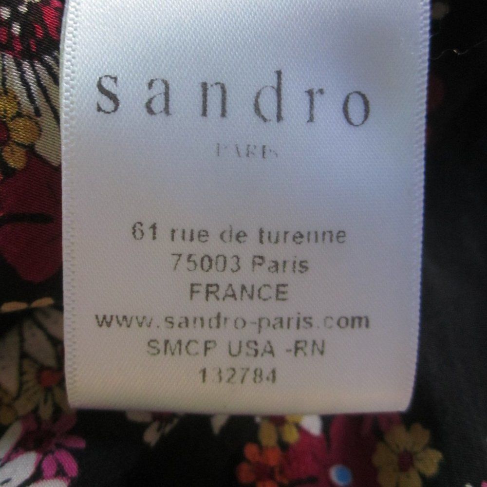 Sandro Sandro Rony Silk Floral Dress Size 1 Size S / US 4 / IT 40 - 7 Thumbnail
