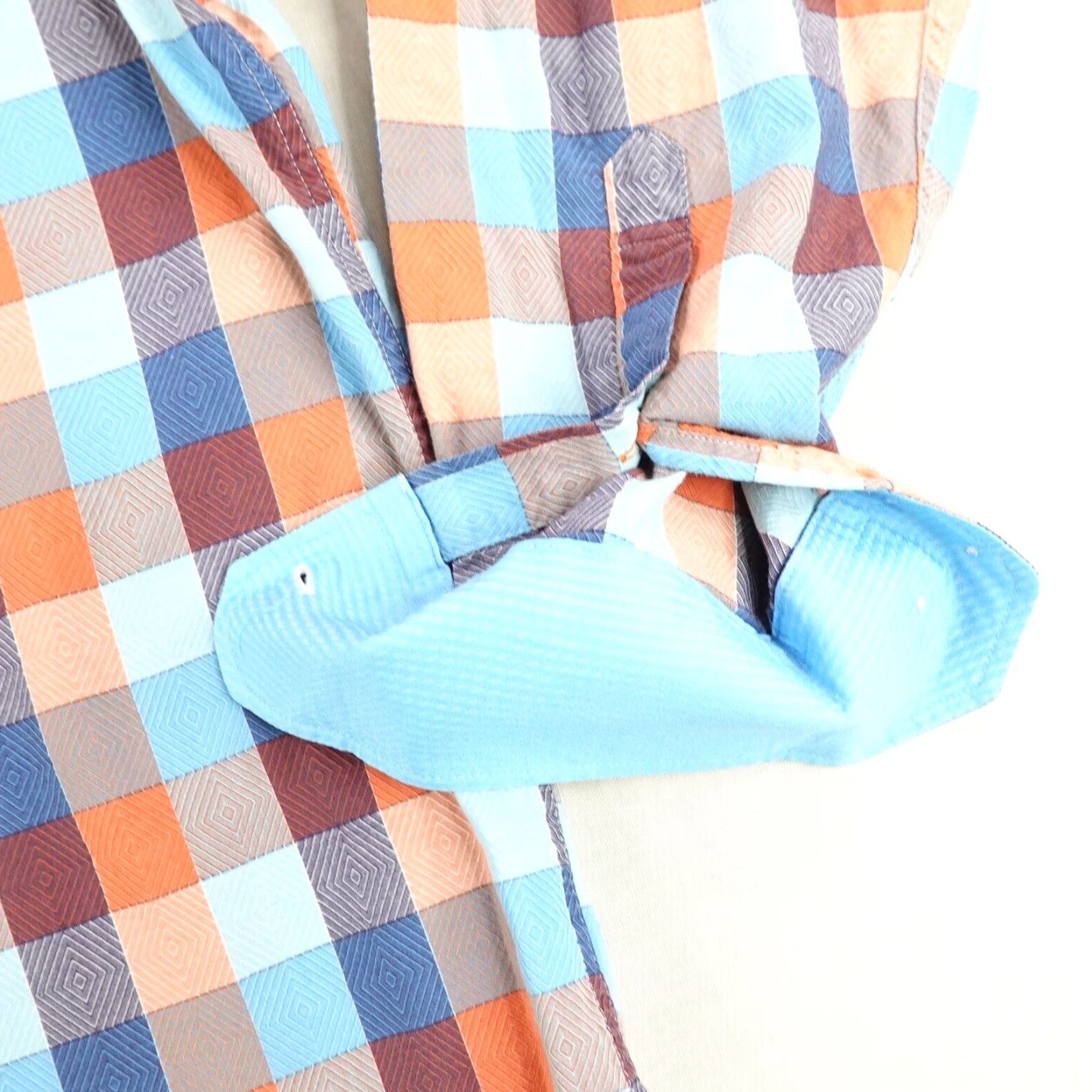 Luchiano Visconti VINTAGE Luchiano Visconti Shirt Mens XL Blue Plaid Button-Up Long Sleeve Cotton Classic Designer Size US XL / EU 56 / 4 - 4 Thumbnail