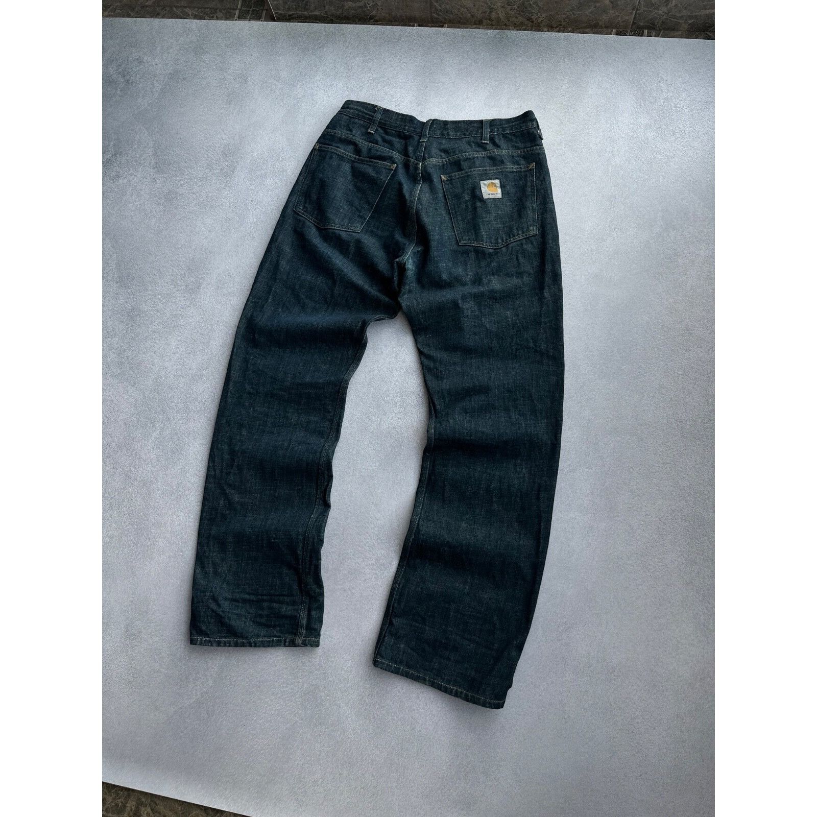 Carhartt VTG Carhartt Dirty Denim Baggy Staff Pant Jeans Size US 34 / EU 50 - 2 Thumbnail