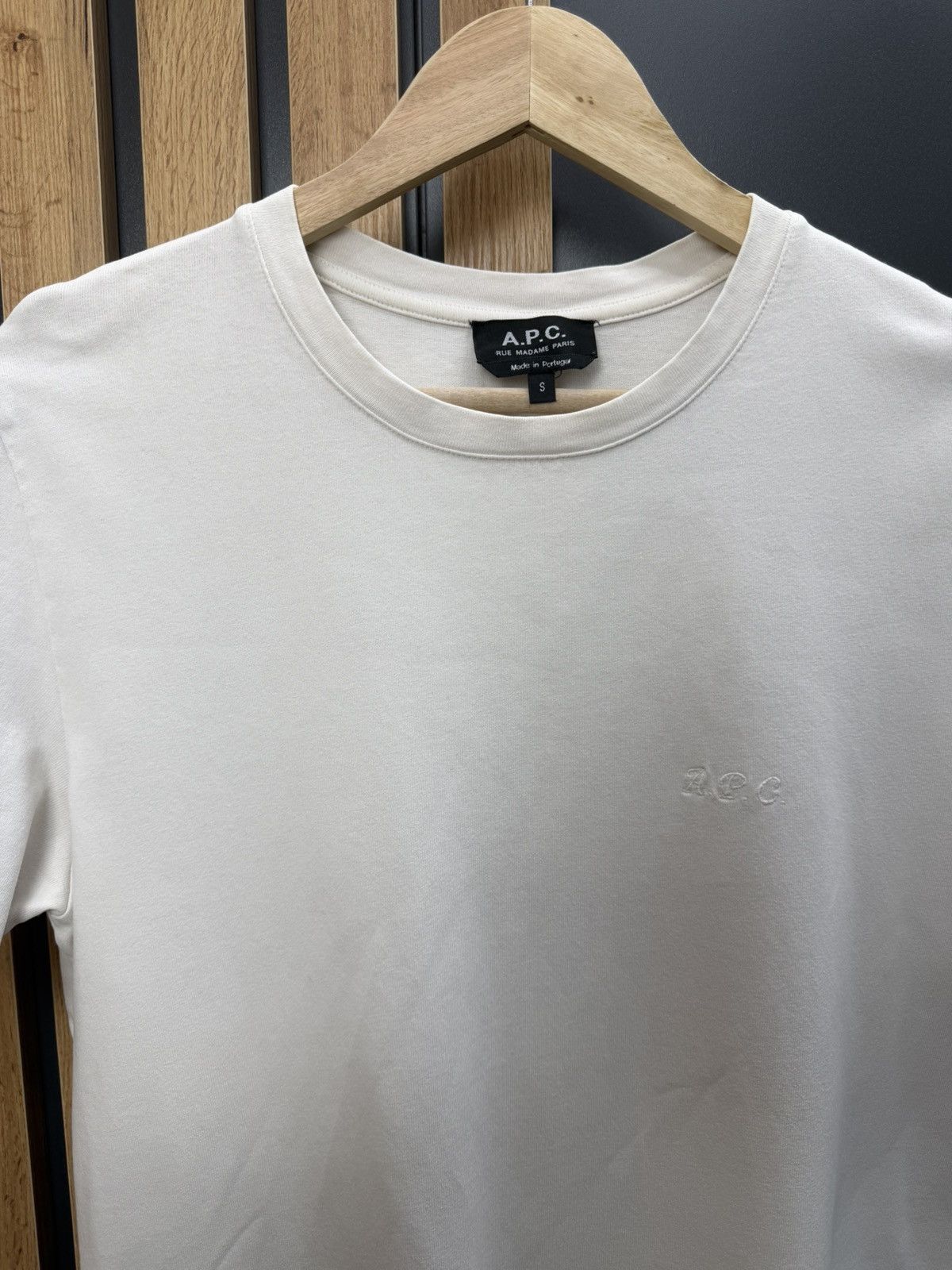 A.P.C. A.P.C. Rue Madame Paris Logo T-Shirt Pale Pink Size S Size US S / EU 44-46 / 1 - 2 Thumbnail