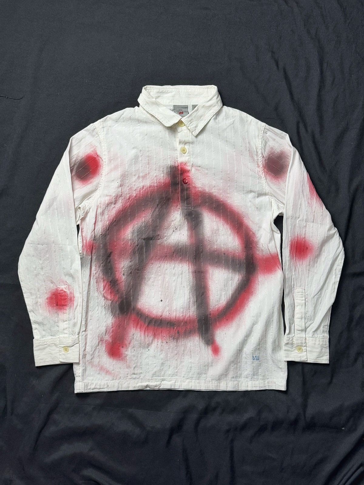 Undercover Undercover Half Button Shirt Anarchy Sprayed Size US S / EU 44-46 / 1 - 1 Thumbnail