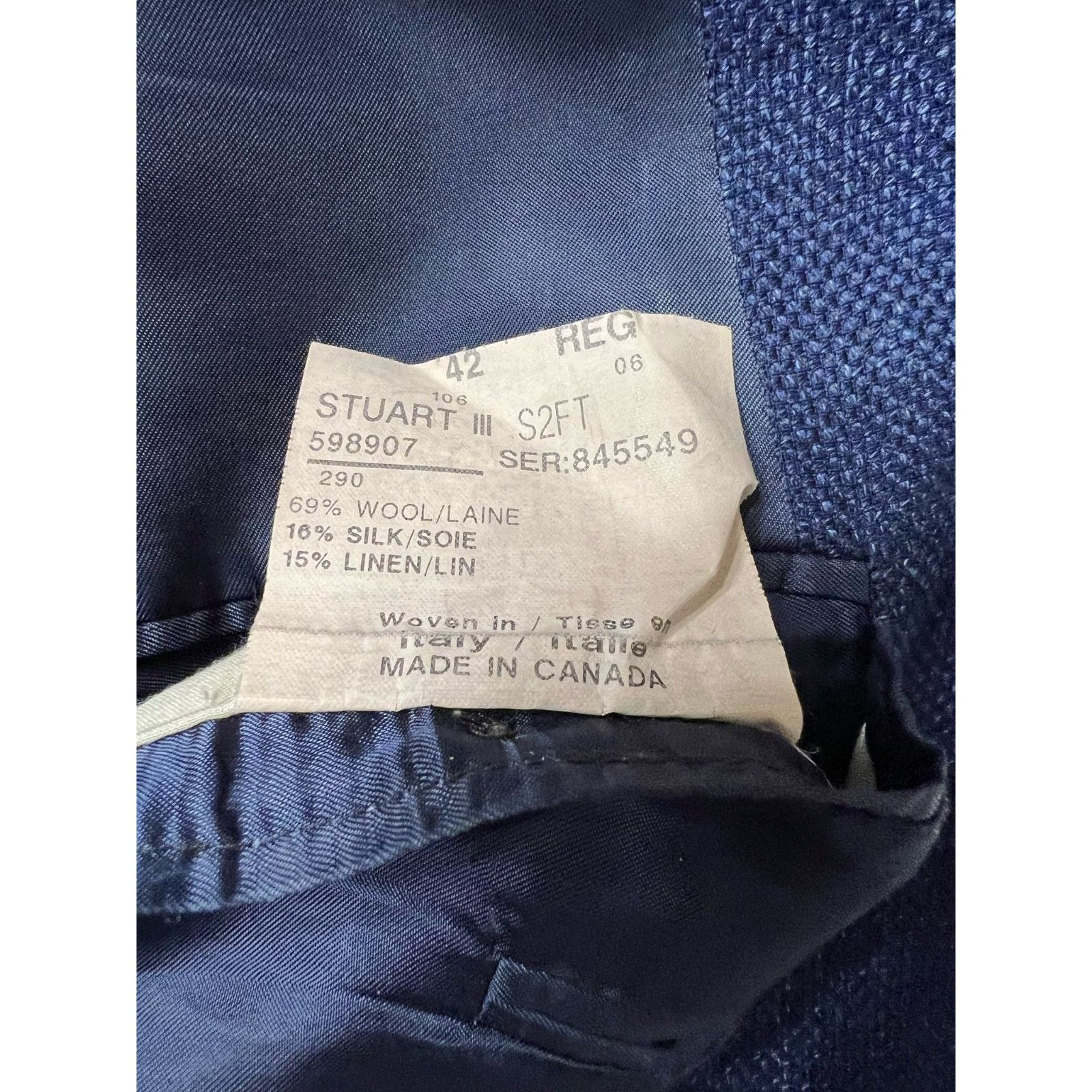 Paul Stuart Paul Stuart Men's Sapphire Blue Blazer 42R $1,395 Size 42R - 5 Thumbnail
