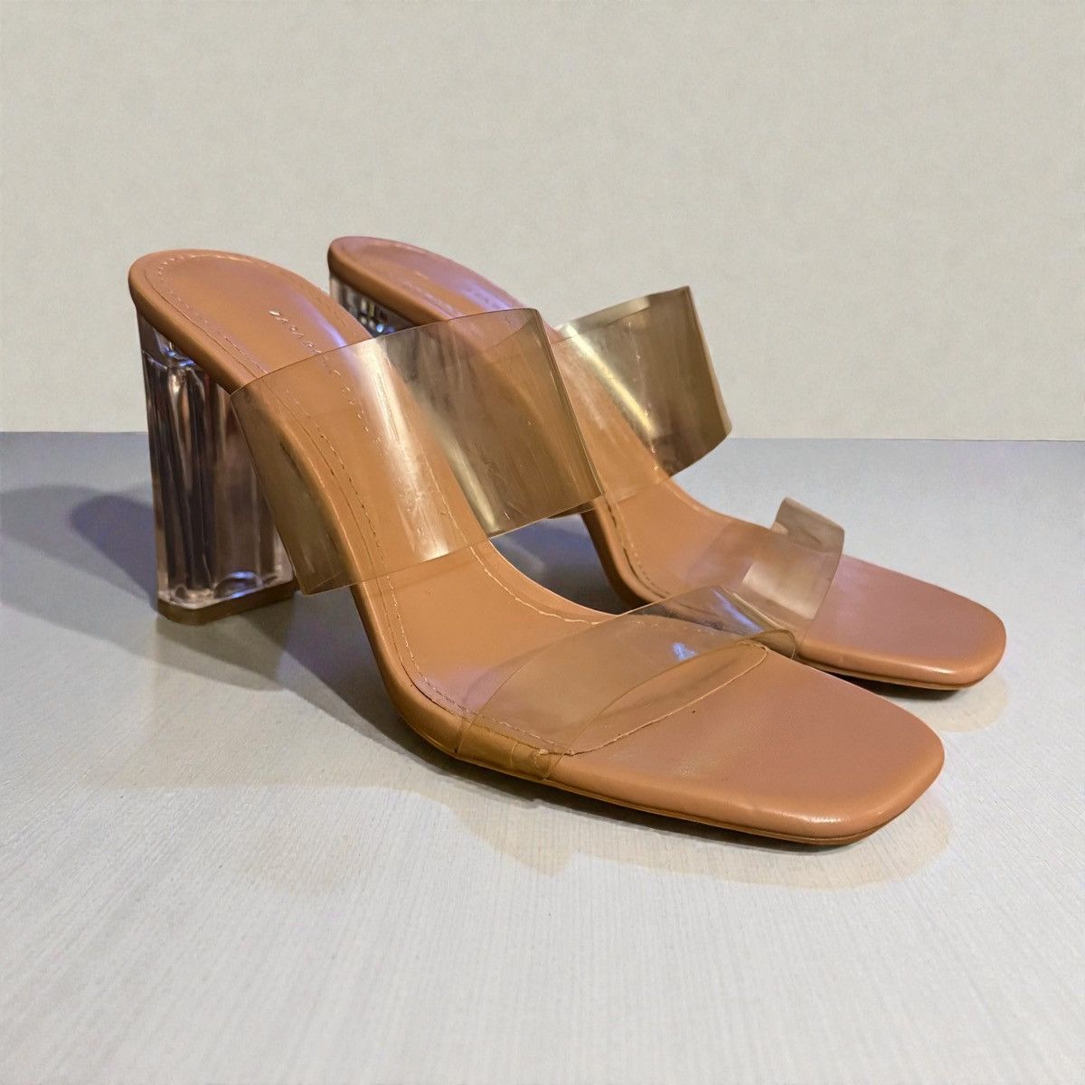 Zara Zara Basics clear heel/clear straps sandals Size US 6.5 / IT 36.5 - 2 Thumbnail