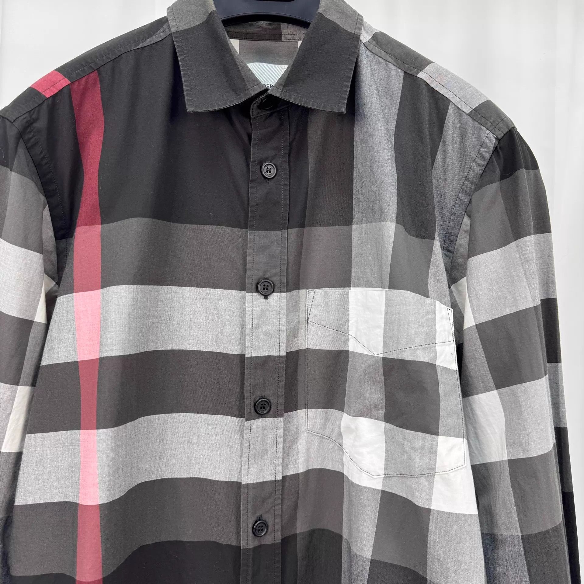 Burberry Burberry black gray check LS shirt S99new Size US S / EU 44-46 / 1 - 3 Thumbnail