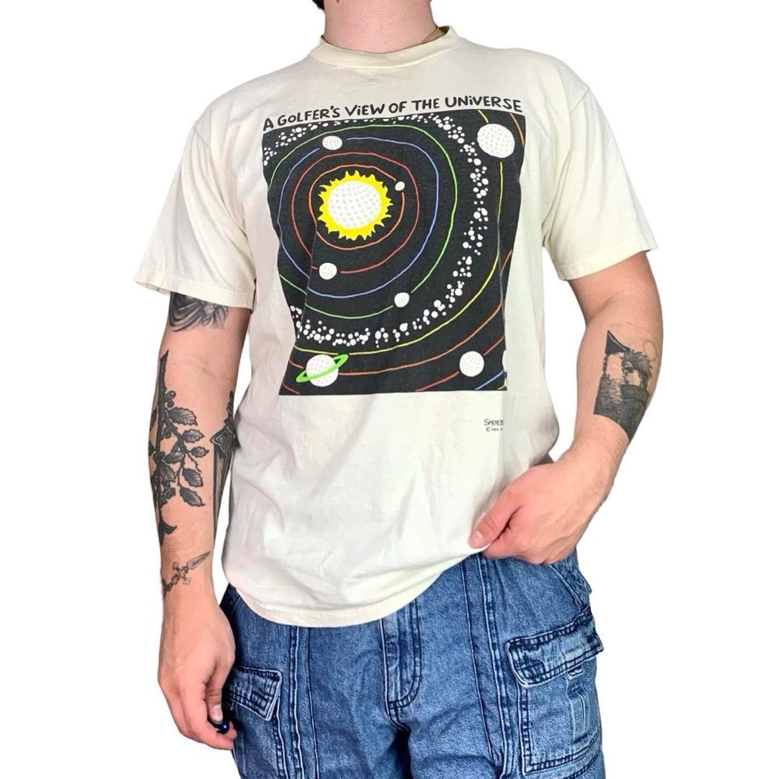 Jerzees × Vintage Vintage 90s Funny Golfing T-shirt Size US L / EU 52-54 / 3 - 2 Thumbnail