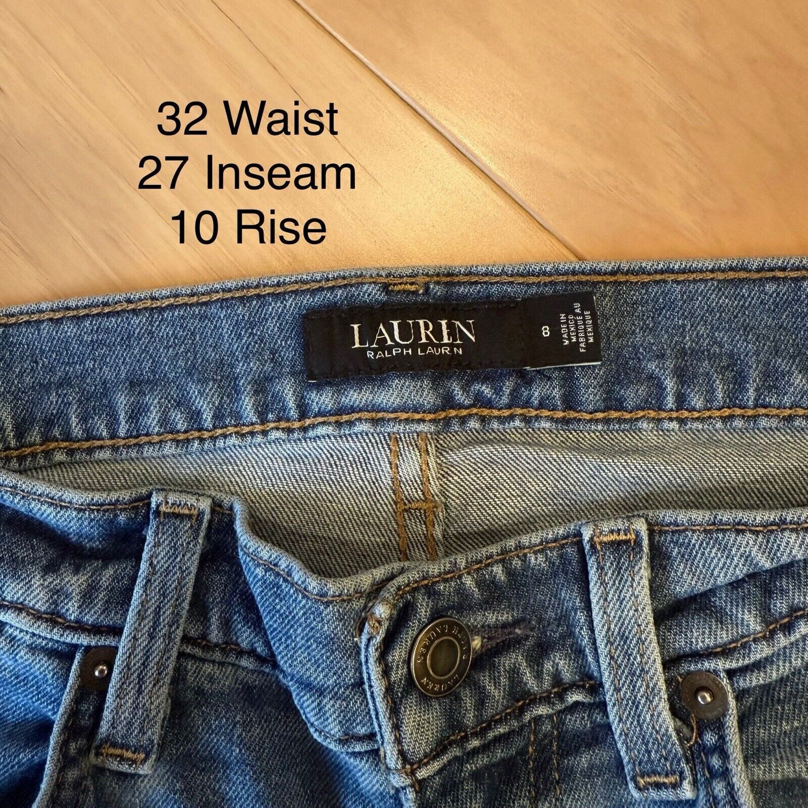 Ralph Lauren Lauren Ralph Lauren Jeans Women's 32 Blue Patchwork Glam Size 32" / US 10 / IT 46 - 5 Thumbnail