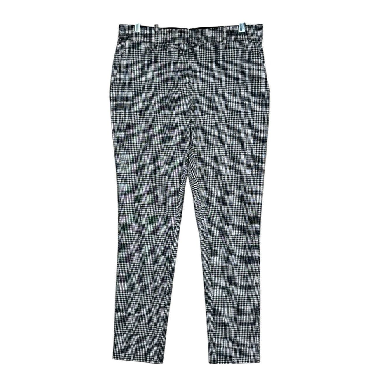 H&M H&M black white plaid straight legs pants size 10 Size 32" / US 10 / IT 46 - 1 Thumbnail