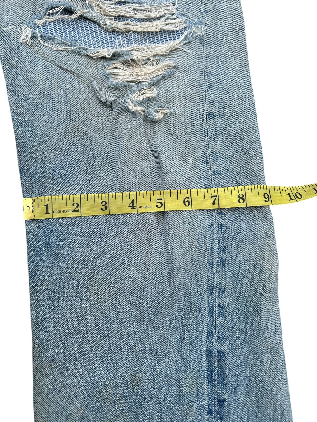 Japanese Brand × Kapital × Vintage Vintage Sewing Chop Selvedge Distressed Grunge Punk Denim Size US 33 - 18 Thumbnail