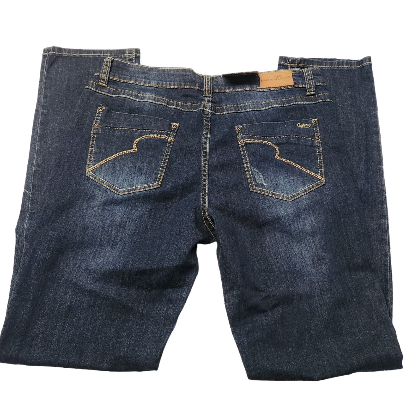 Vintage Carreli Dark Wash Distressed Sarah High Rise Skinny Jeans Sz 34x33 Womens Size 24" / US 00 / IT 34 - 2 Thumbnail