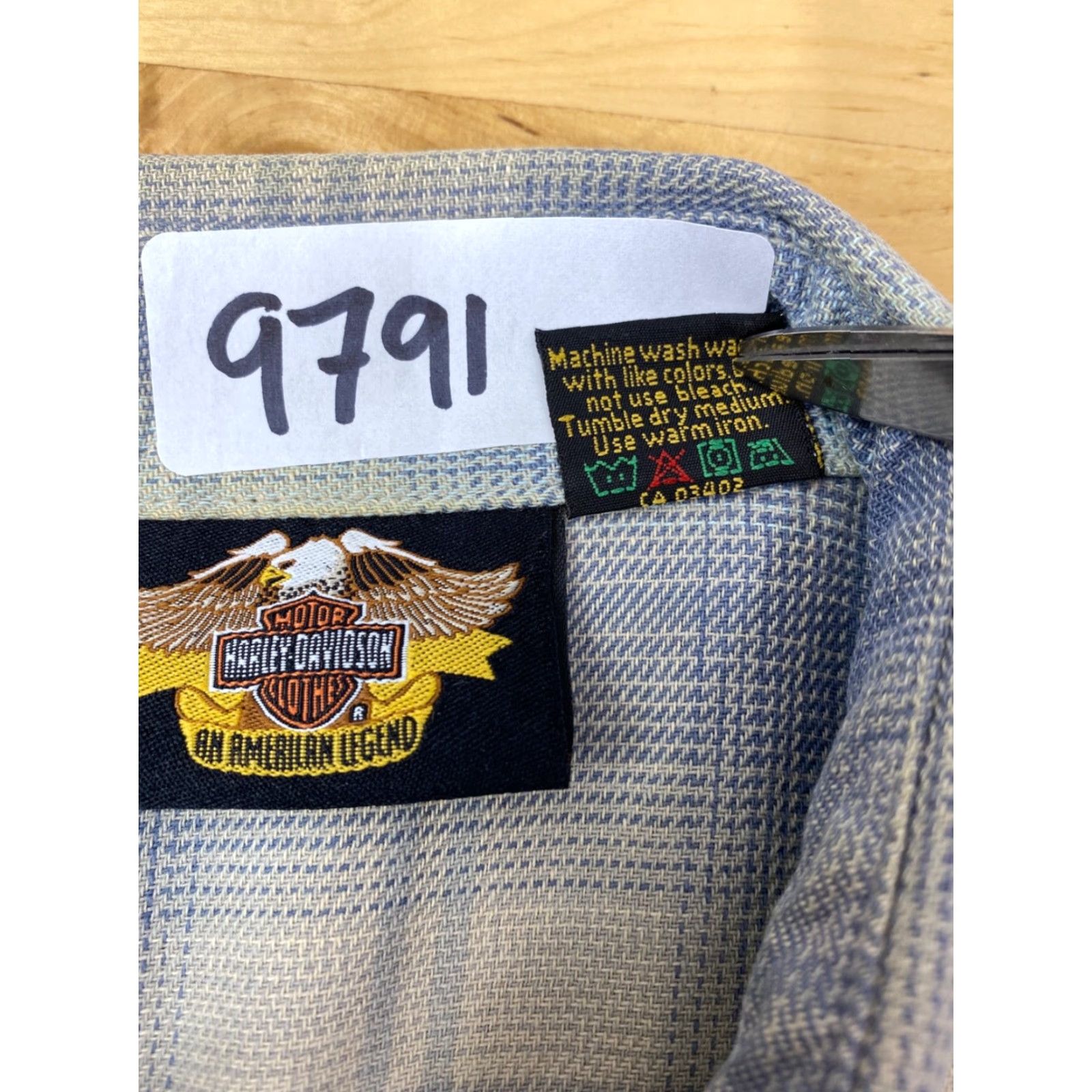Harley Davidson Harley-Davidson Shirt Womens S Blue Plaid Button-Up Long Sleeve Flannel Size S / US 4 / IT 40 - 4 Thumbnail