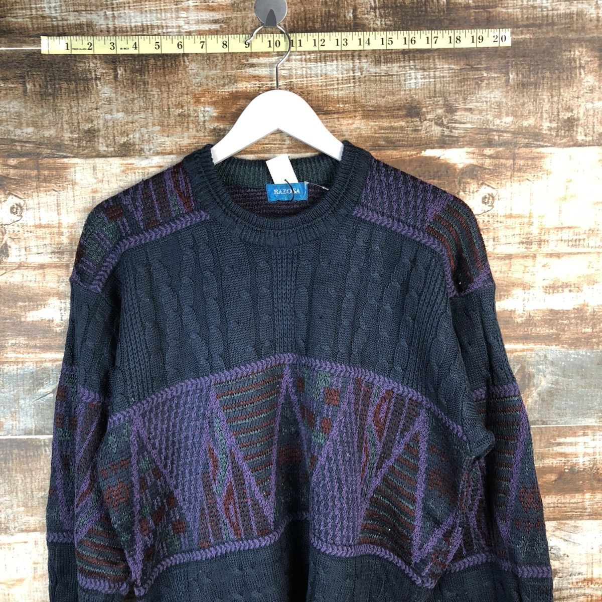 Vintage Rasoza art vintage japan Purple Knitwear #A1801 Size US M / EU 48-50 / 2 - 5 Thumbnail
