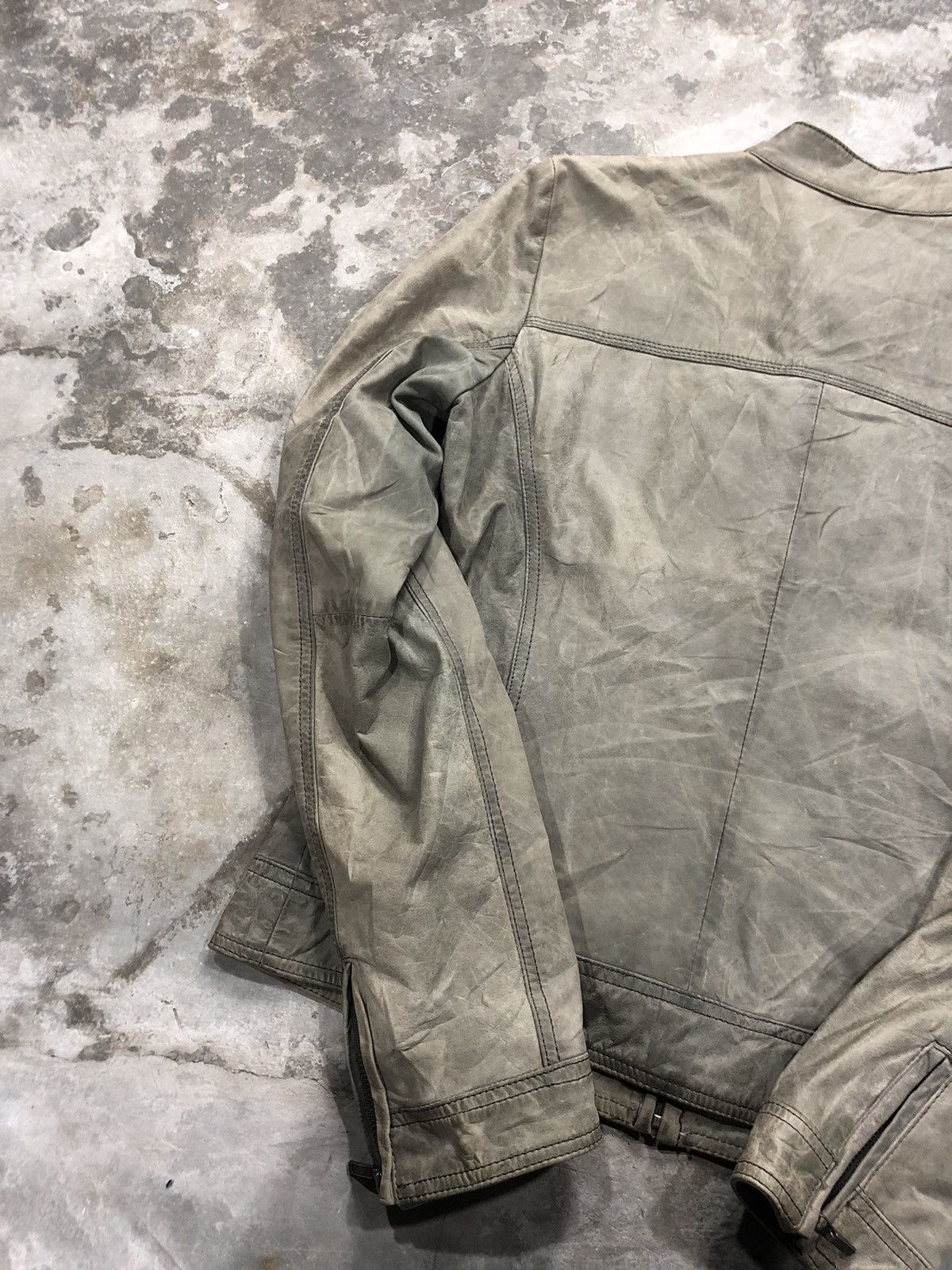 Mango Genuine leather biker jacket